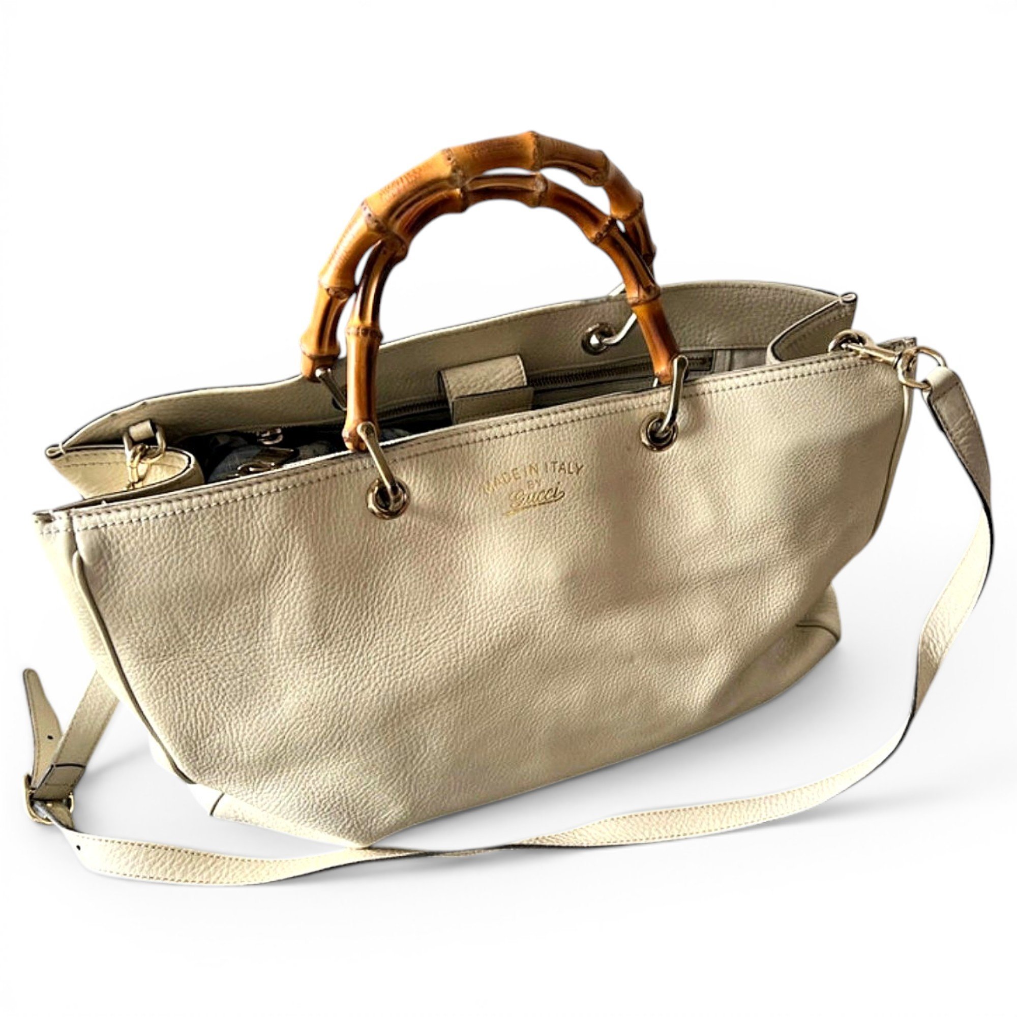 Bamboo leather handbag