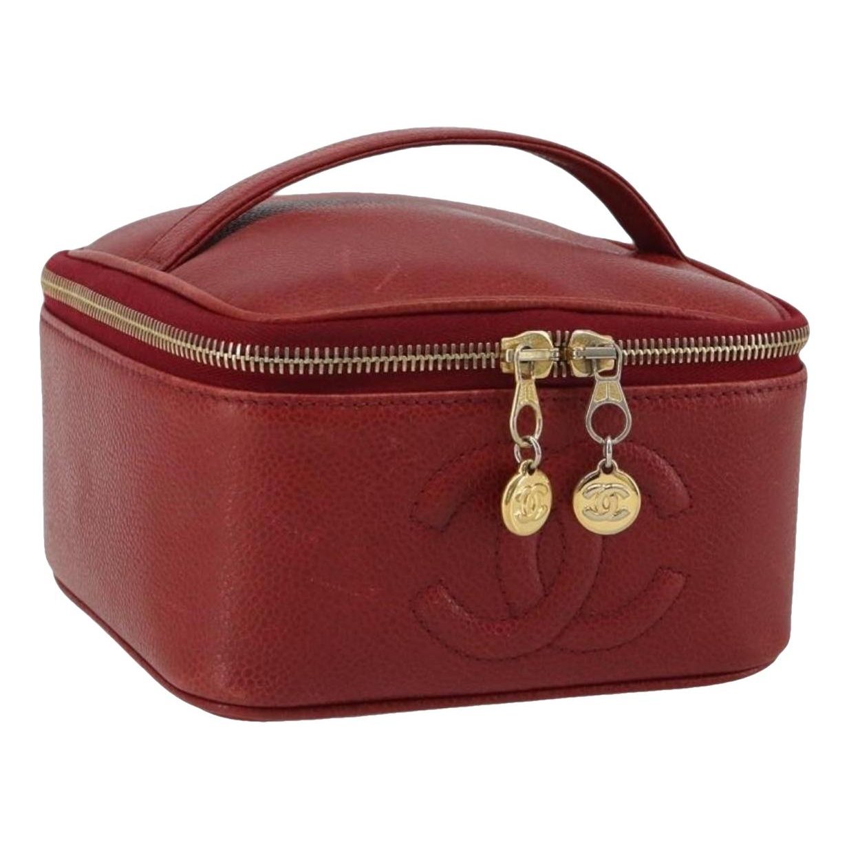 Leather vanity case