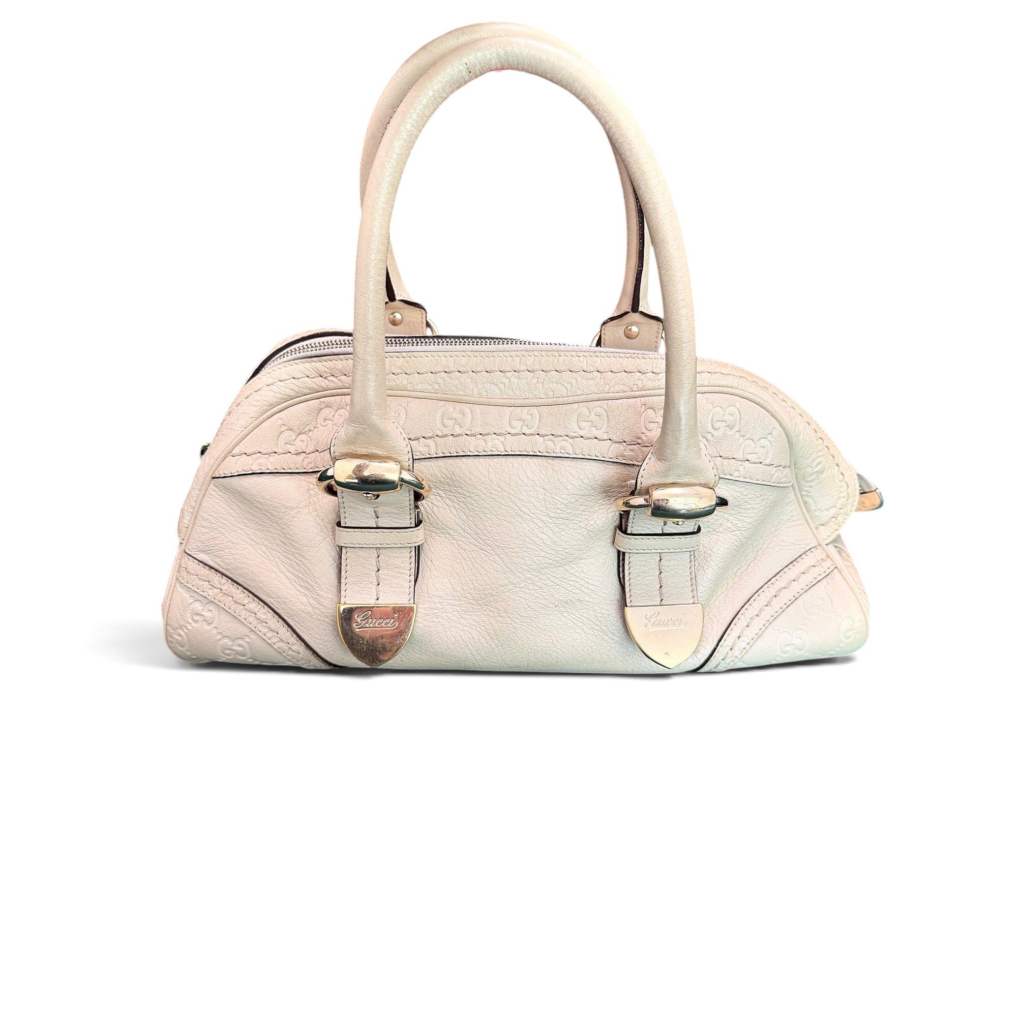 Boston leather bowling bag