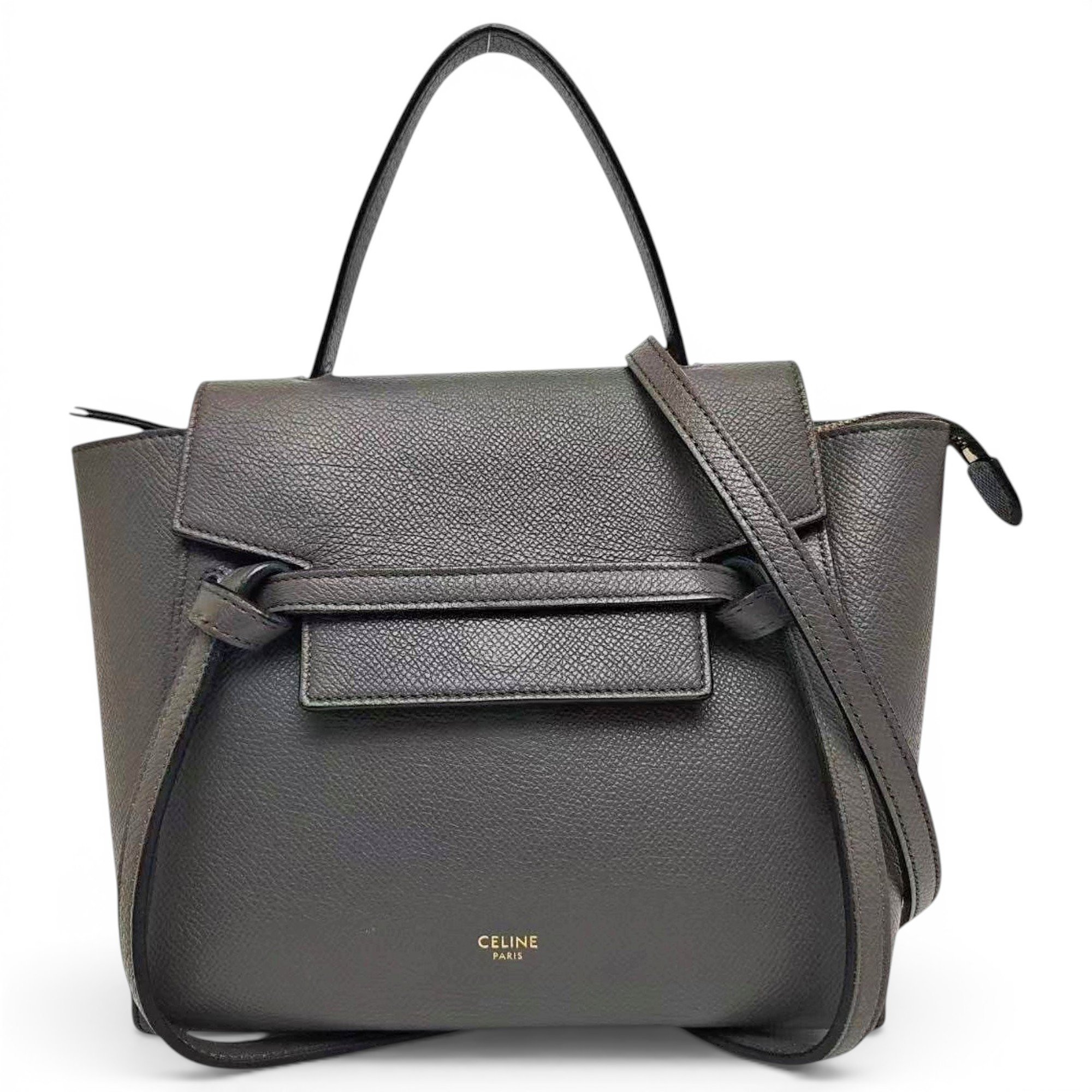 Belt leather handbag