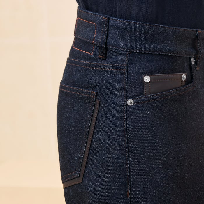 Indigo Jeans With Shadow Pockets