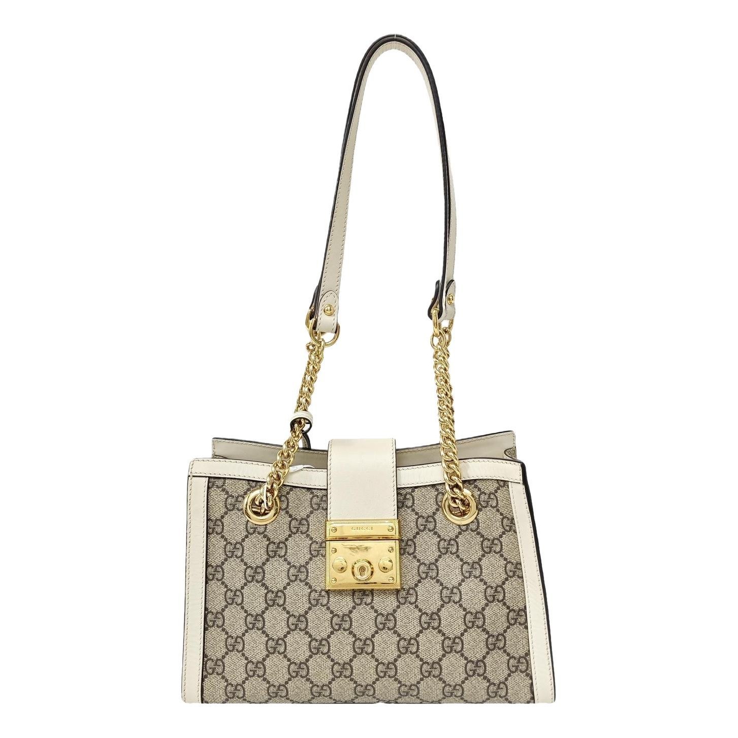 Padlock leather handbag