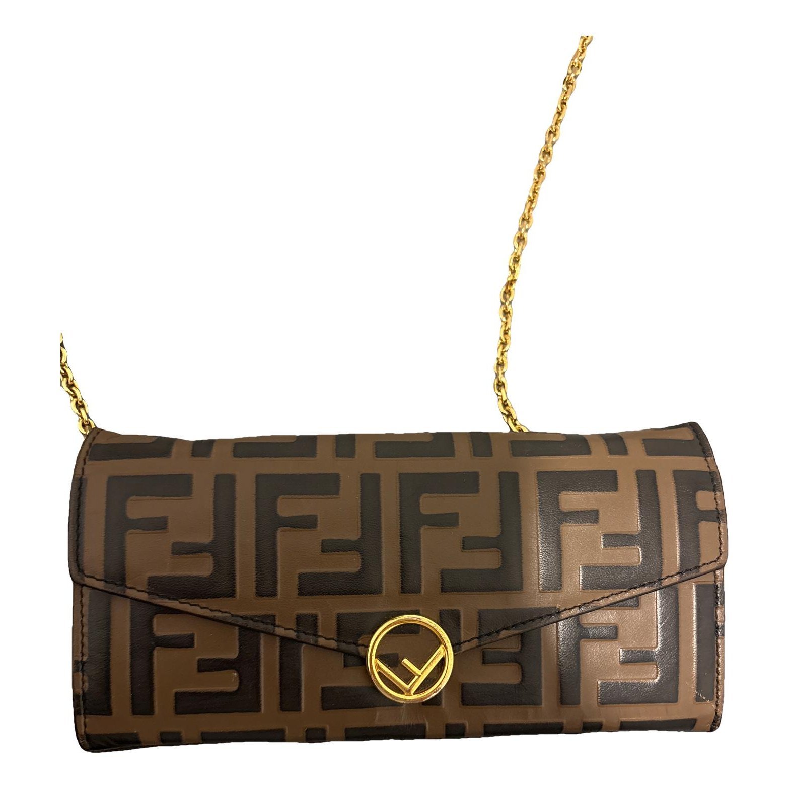 Baguette leather clutch bag
