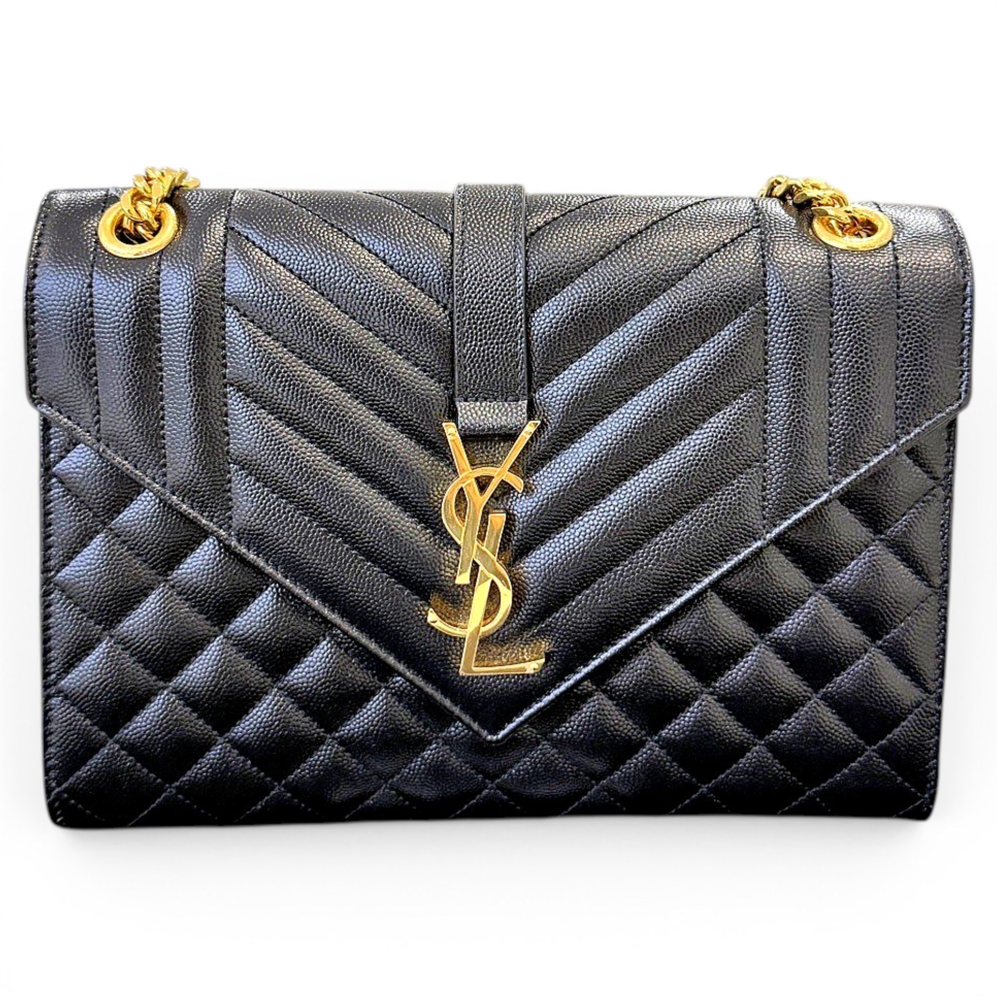 Envelope leather handbag
