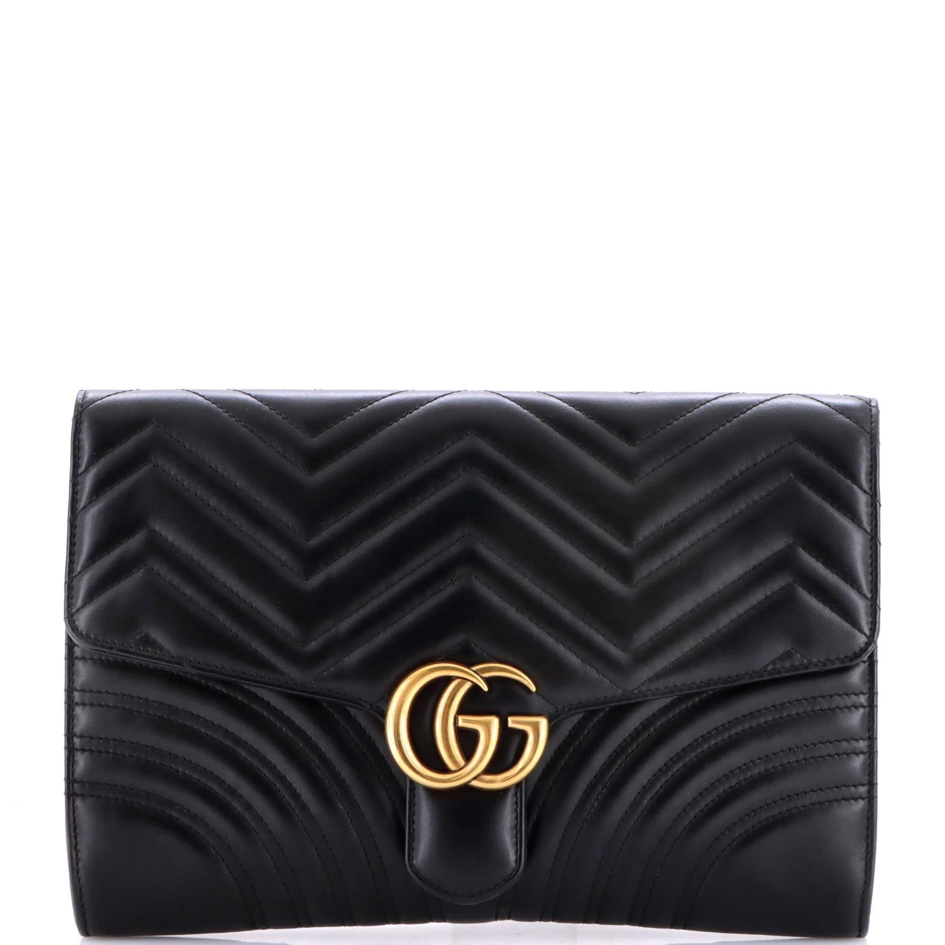 Leather clutch bag