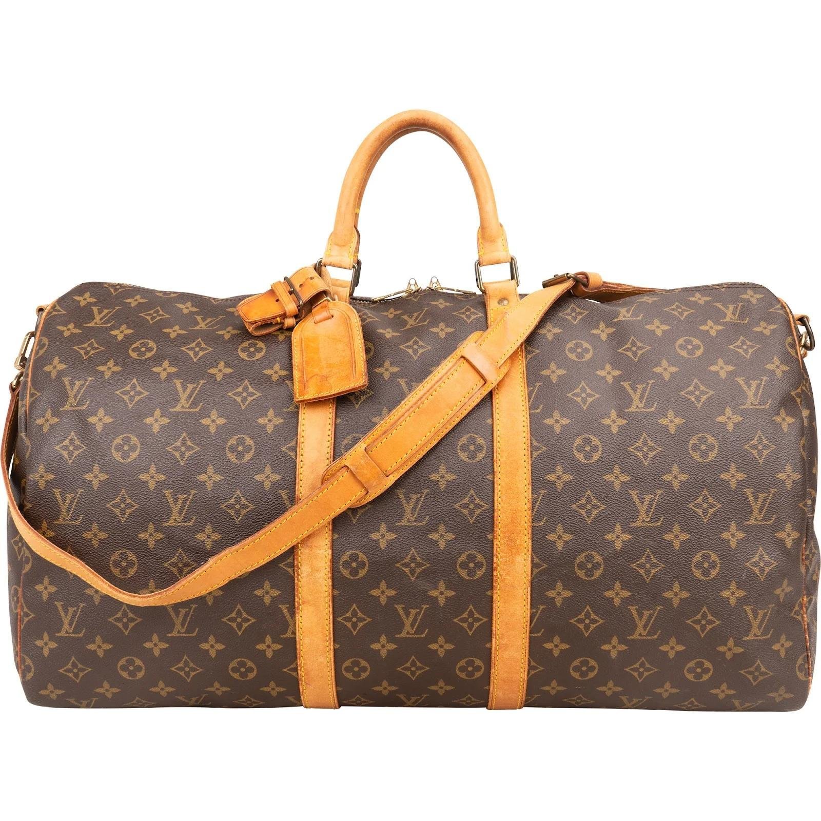 Keepall leather travel bag