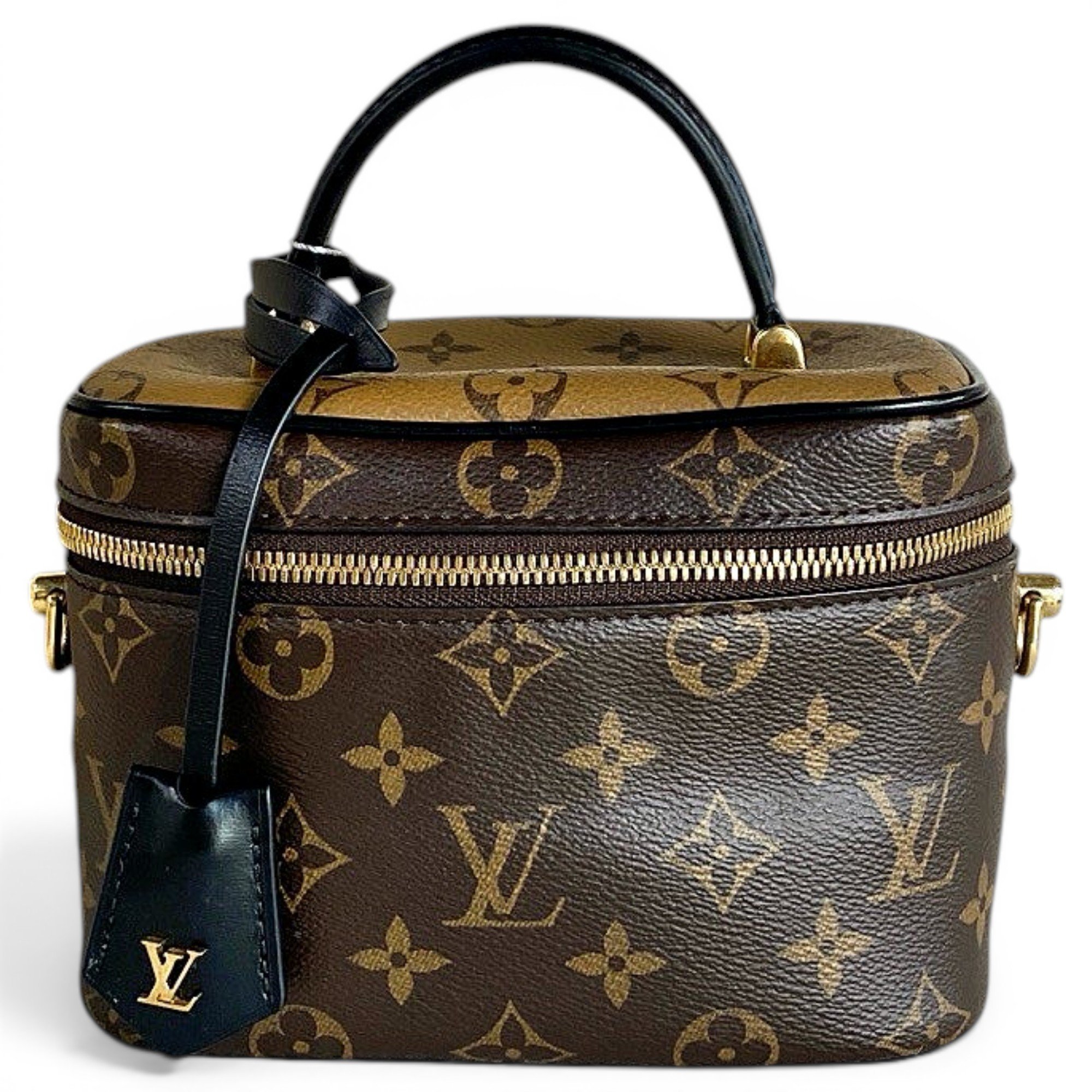 Vanity leather handbag