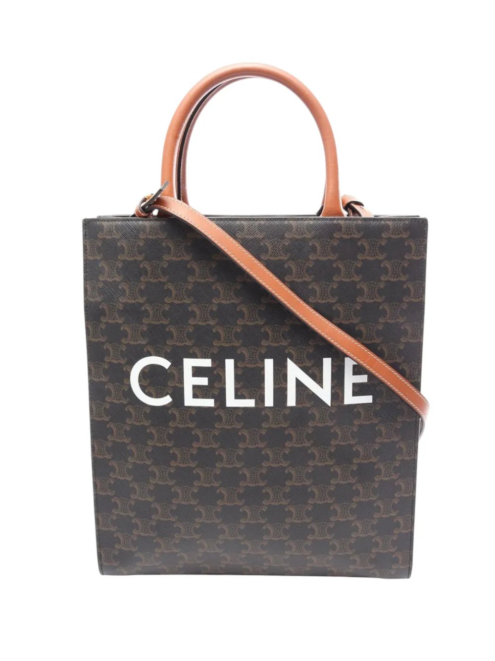 2000-2026 Small Triomphe Coated Canvas Vertical Cabas Tote satchel