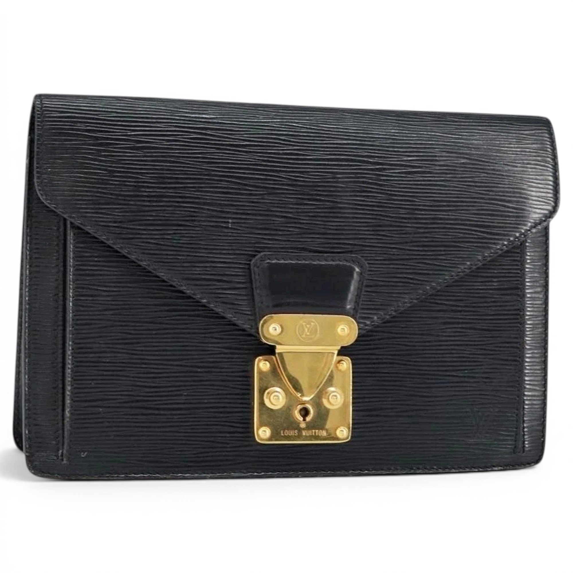 Leather clutch bag