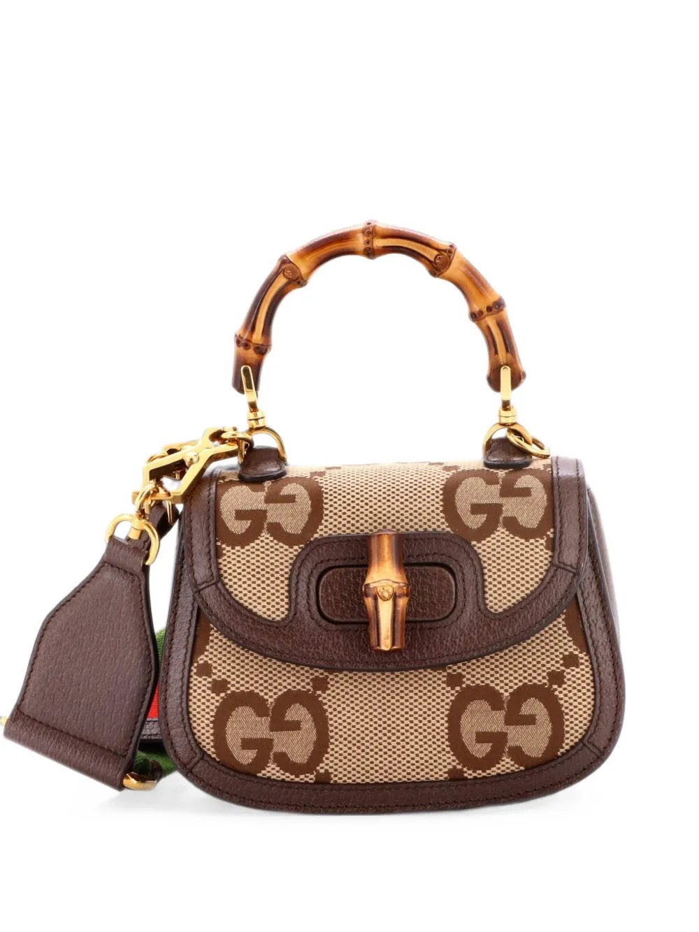 Bamboo 1947 Top Handle Bag Jumbo GG Canvas Mini crossbody bag