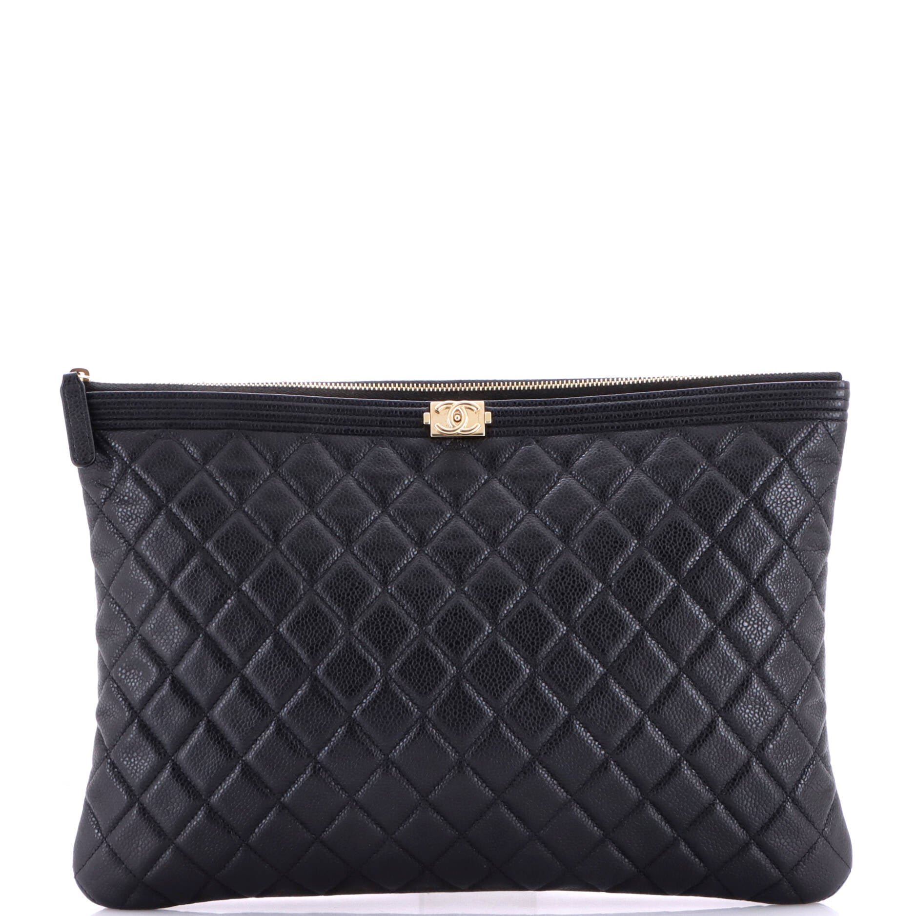 Boy O Case Clutch Quilted Caviar Large
