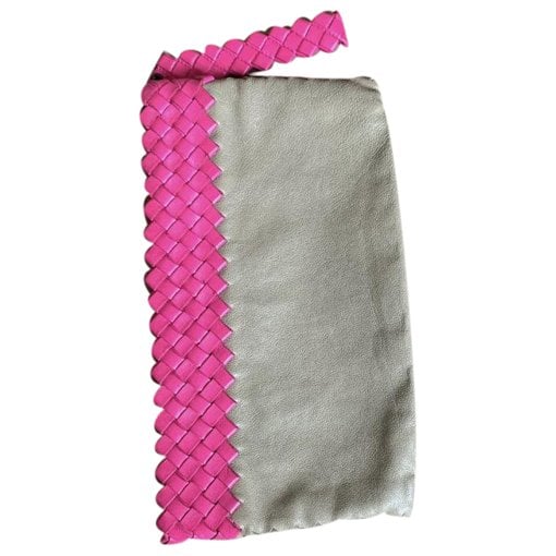 Leather clutch bag