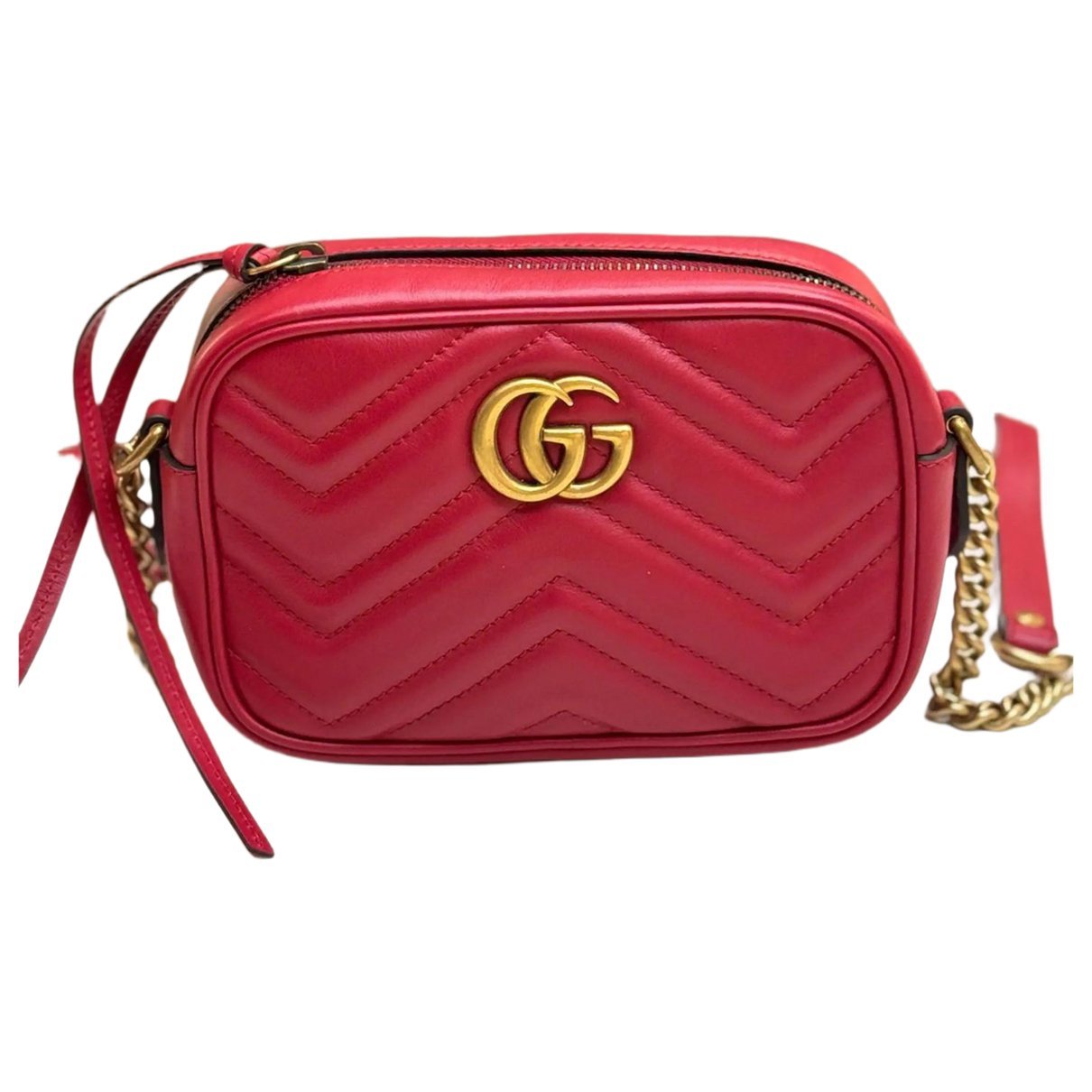 Pearly GG Marmont leather handbag