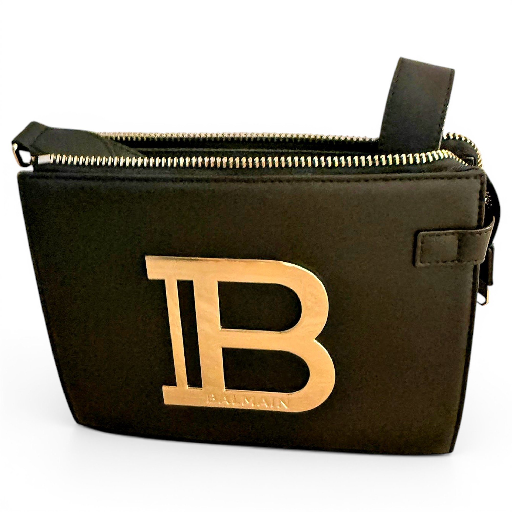 Leather clutch bag