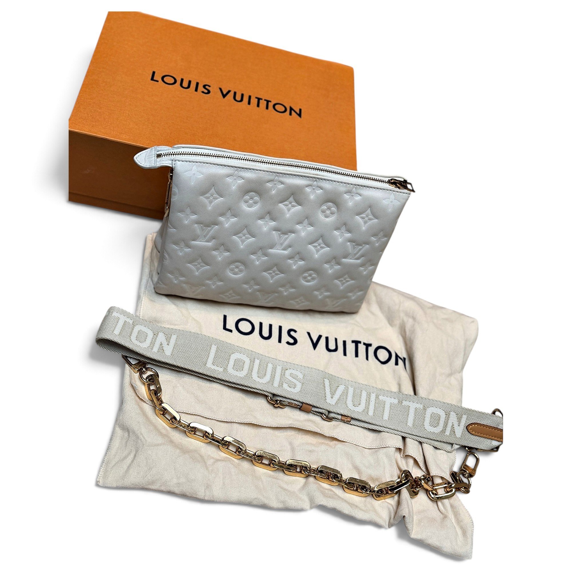 Coussin leather crossbody bag
