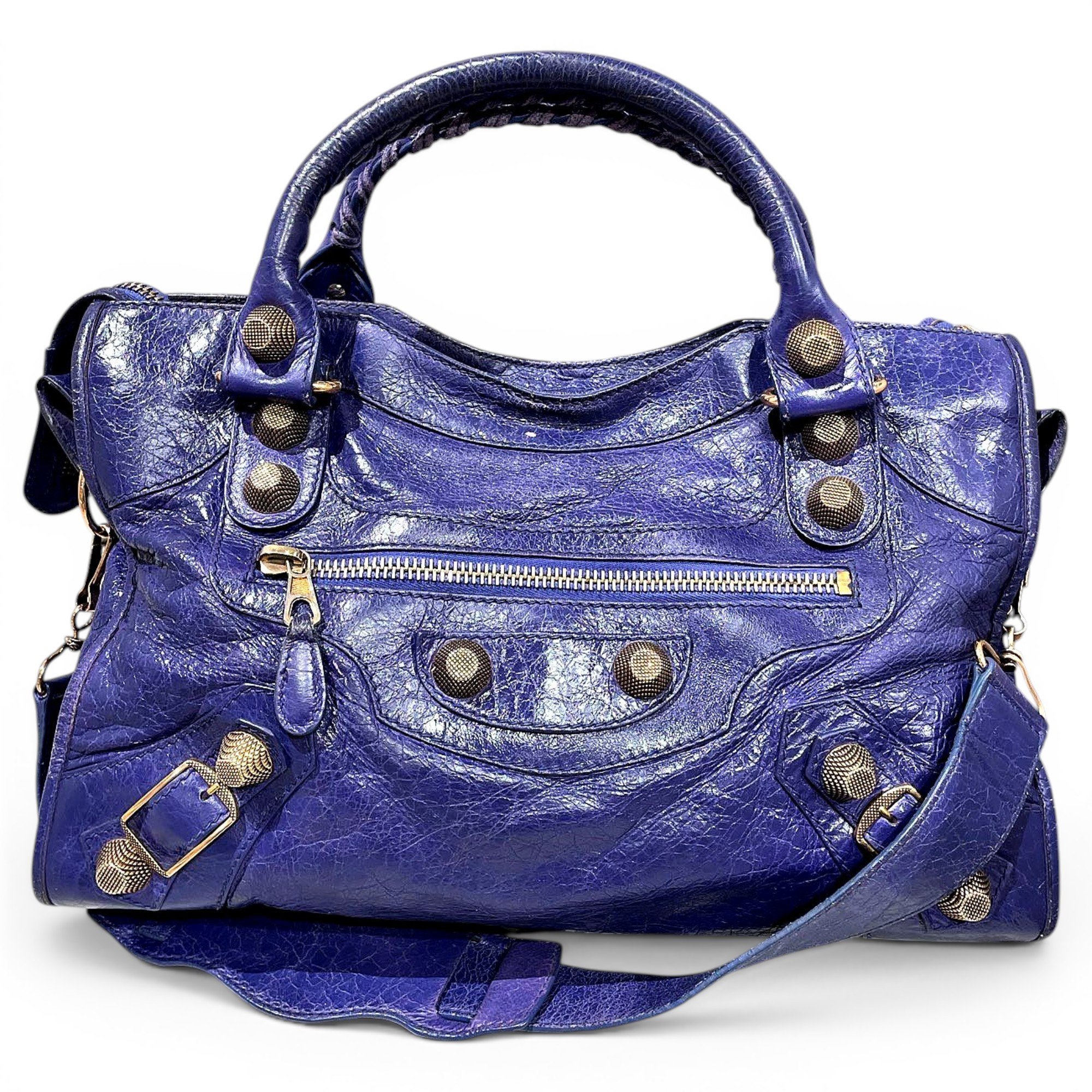 City leather handbag