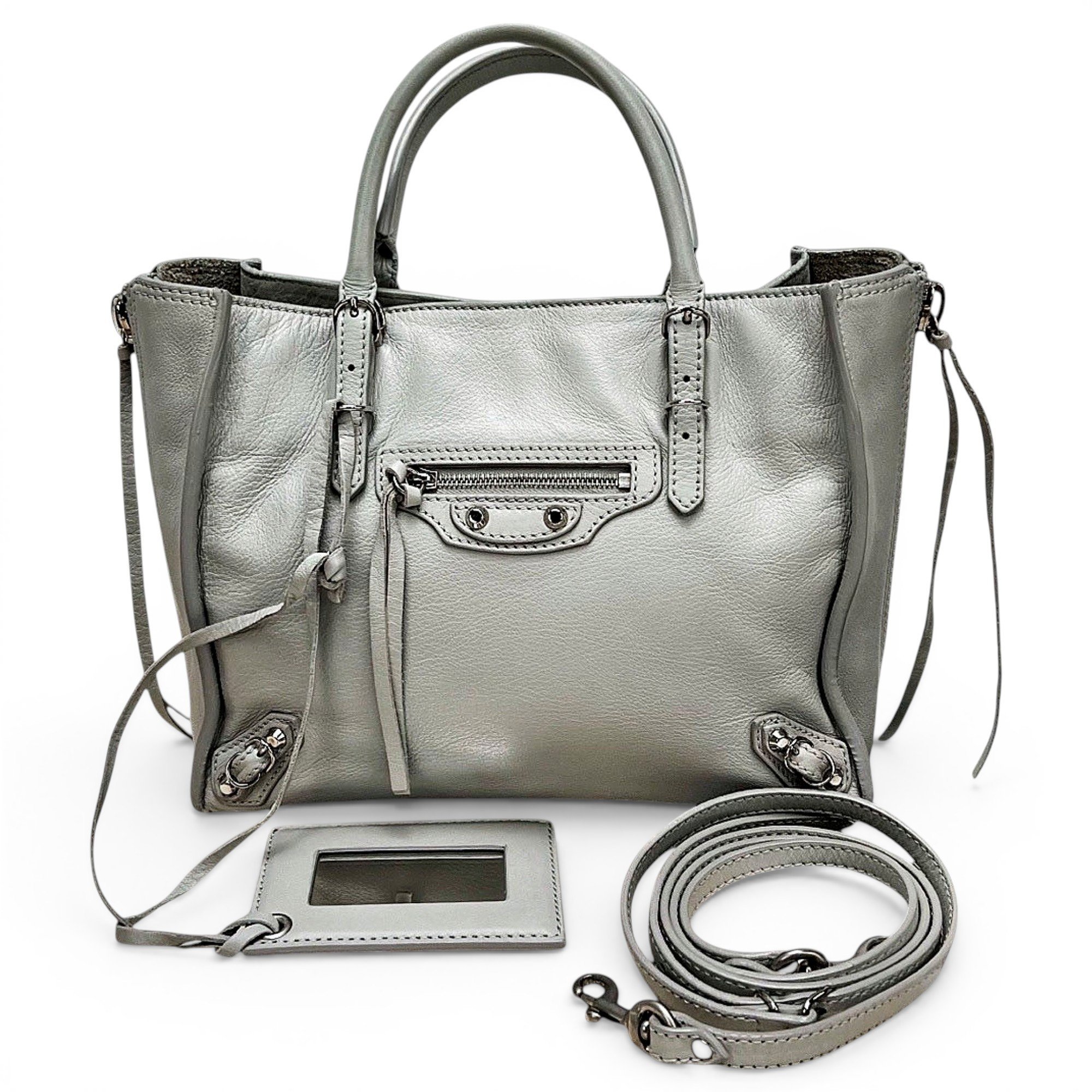 Papier leather handbag