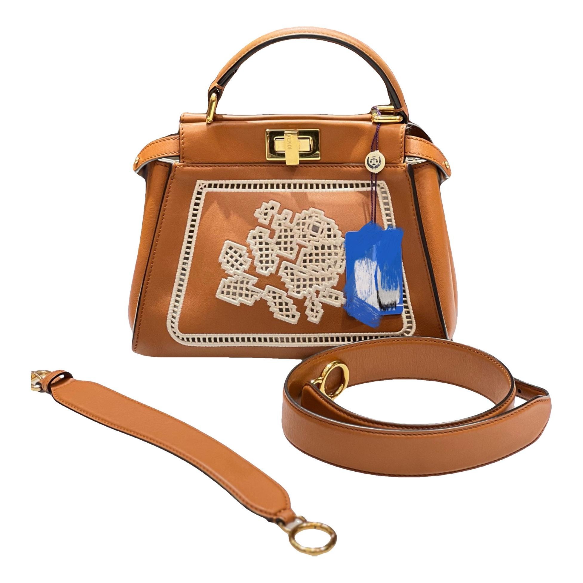 Peekaboo leather handbag