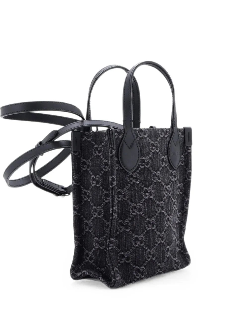 Vertical GG Denim Mini tote bag