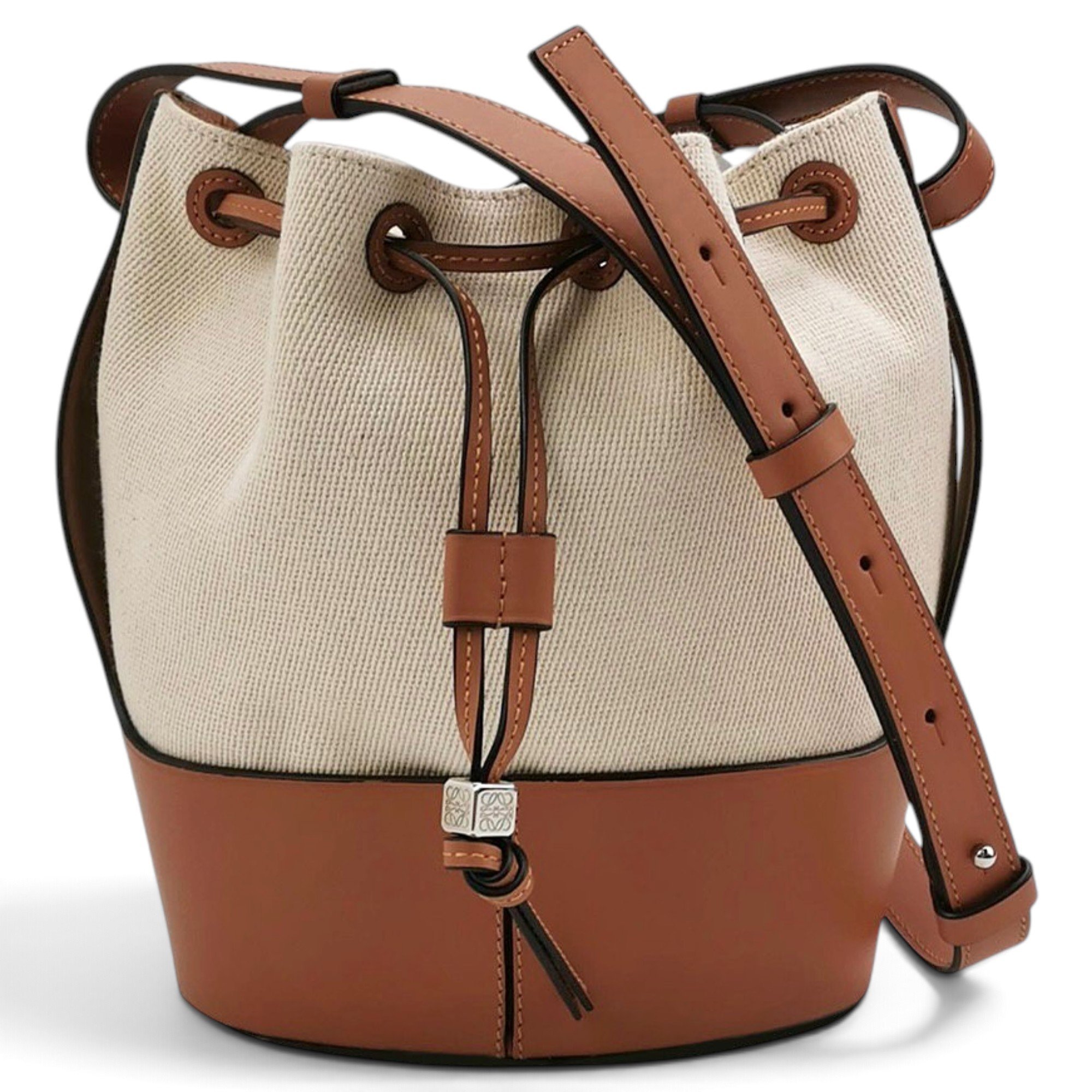 Balloon leather handbag