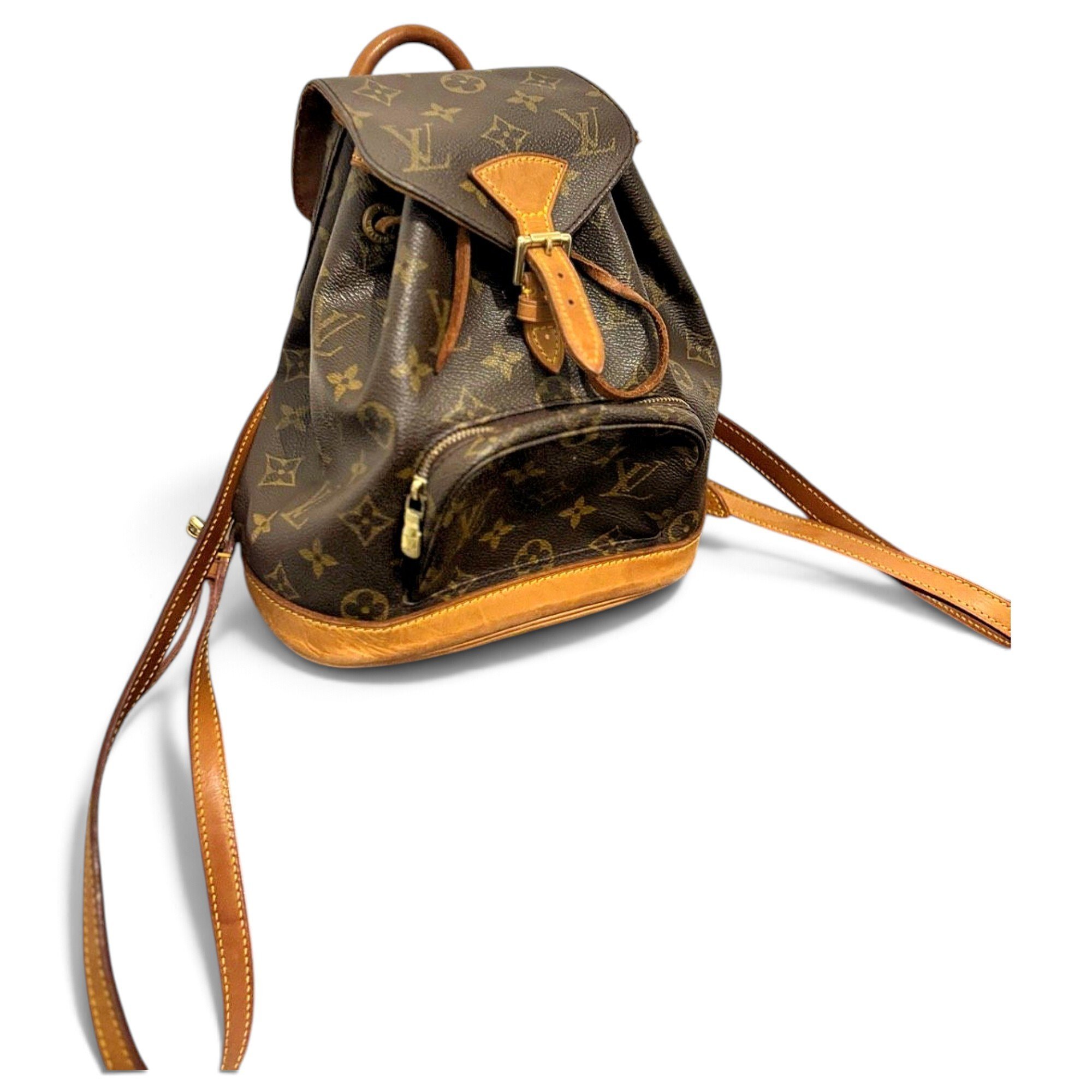 Montsouris Vintage leather backpack