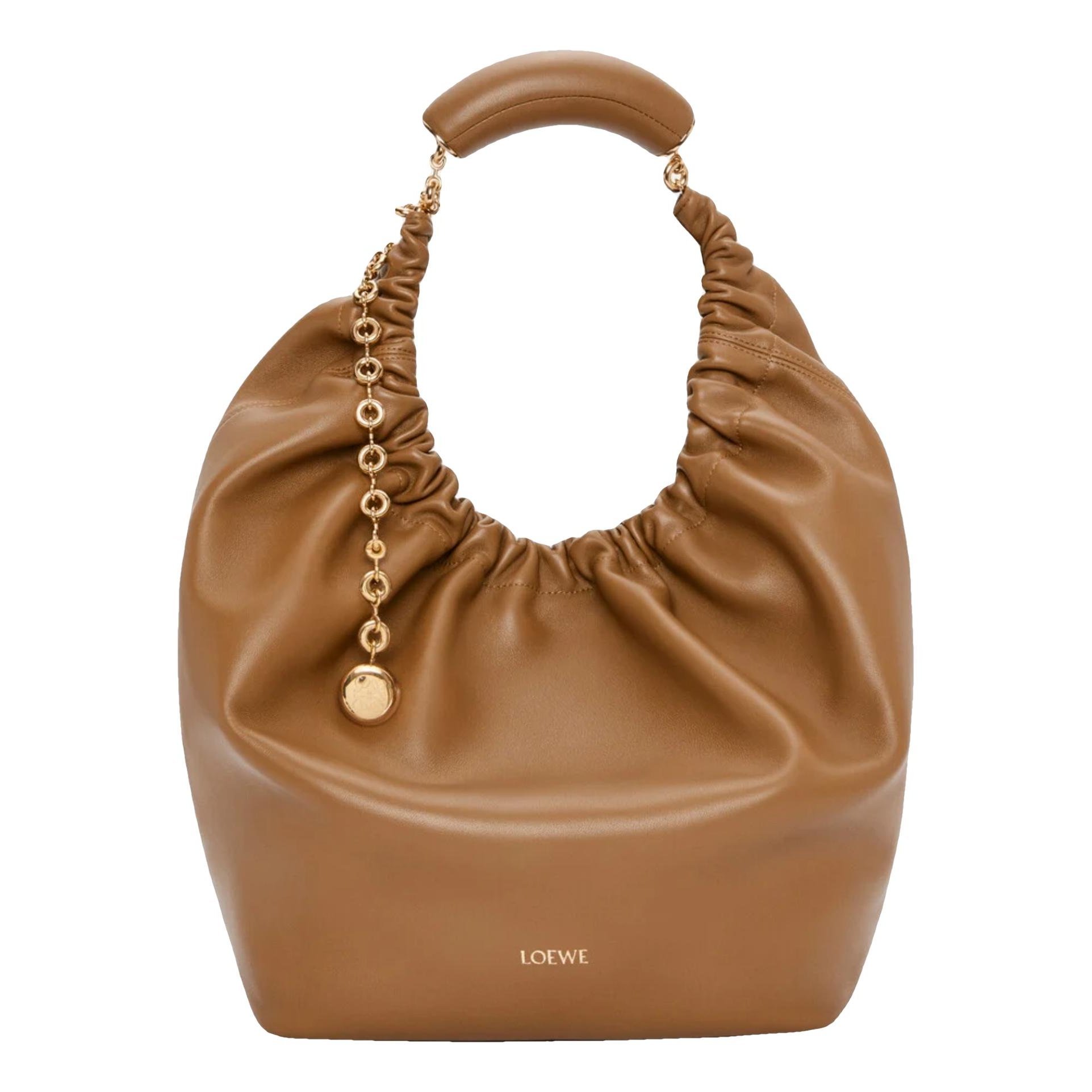 Squeeze leather tote