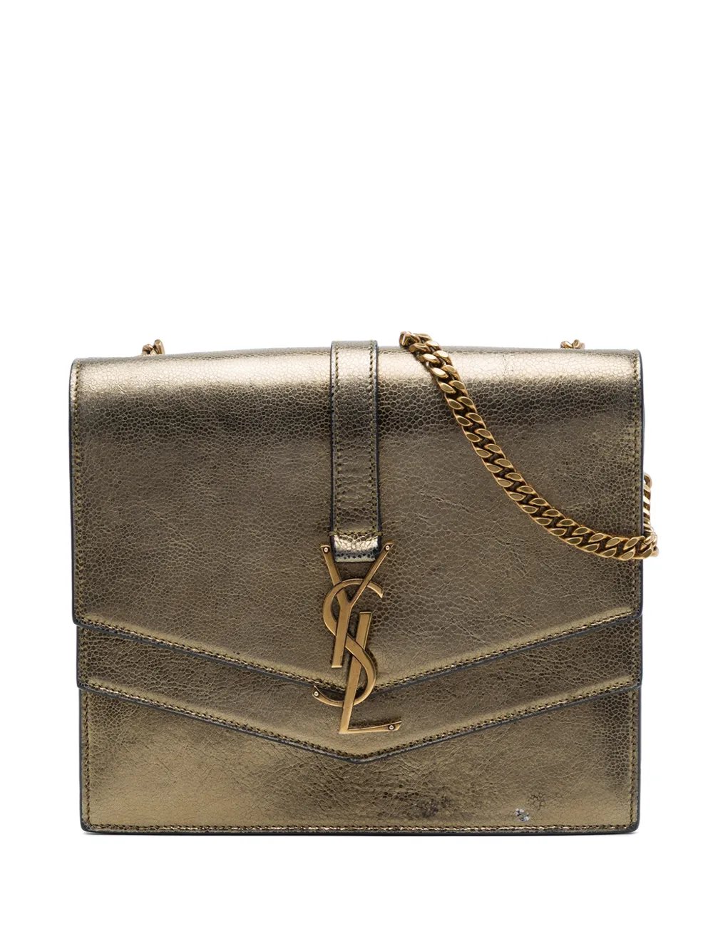 2018 Medium Metallic Leather Monogram Sulpice crossbody bag