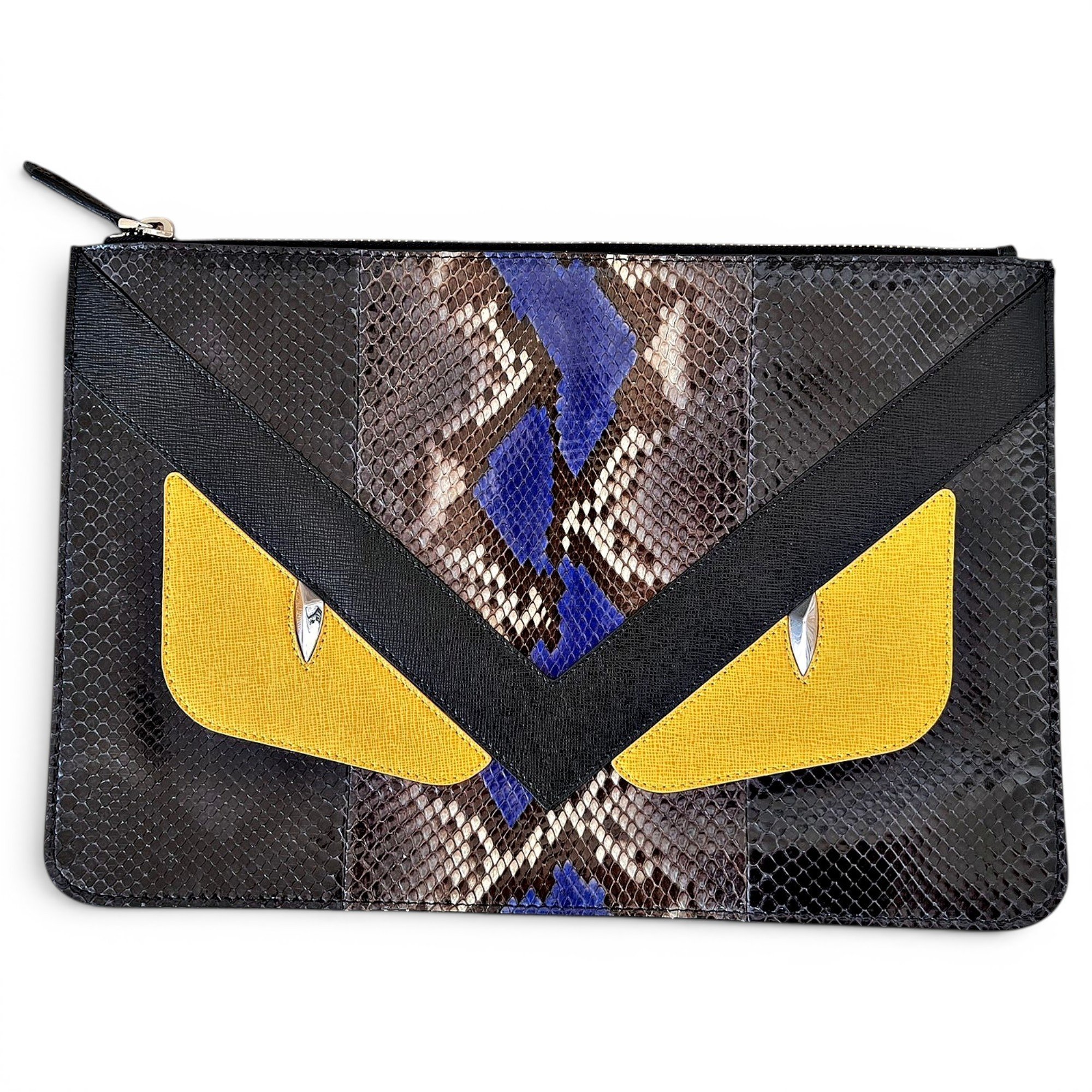 Leather clutch bag
