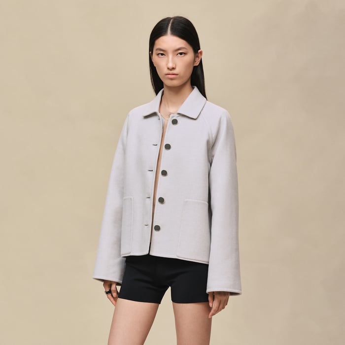 Gris Pervenche Cashmere Jacket