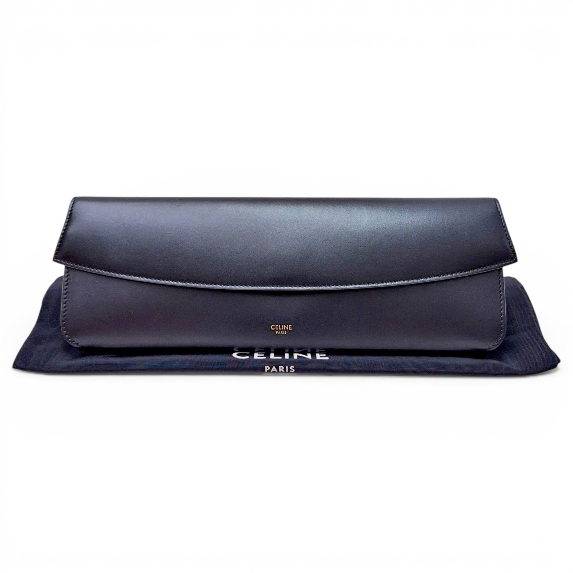 Leather clutch bag