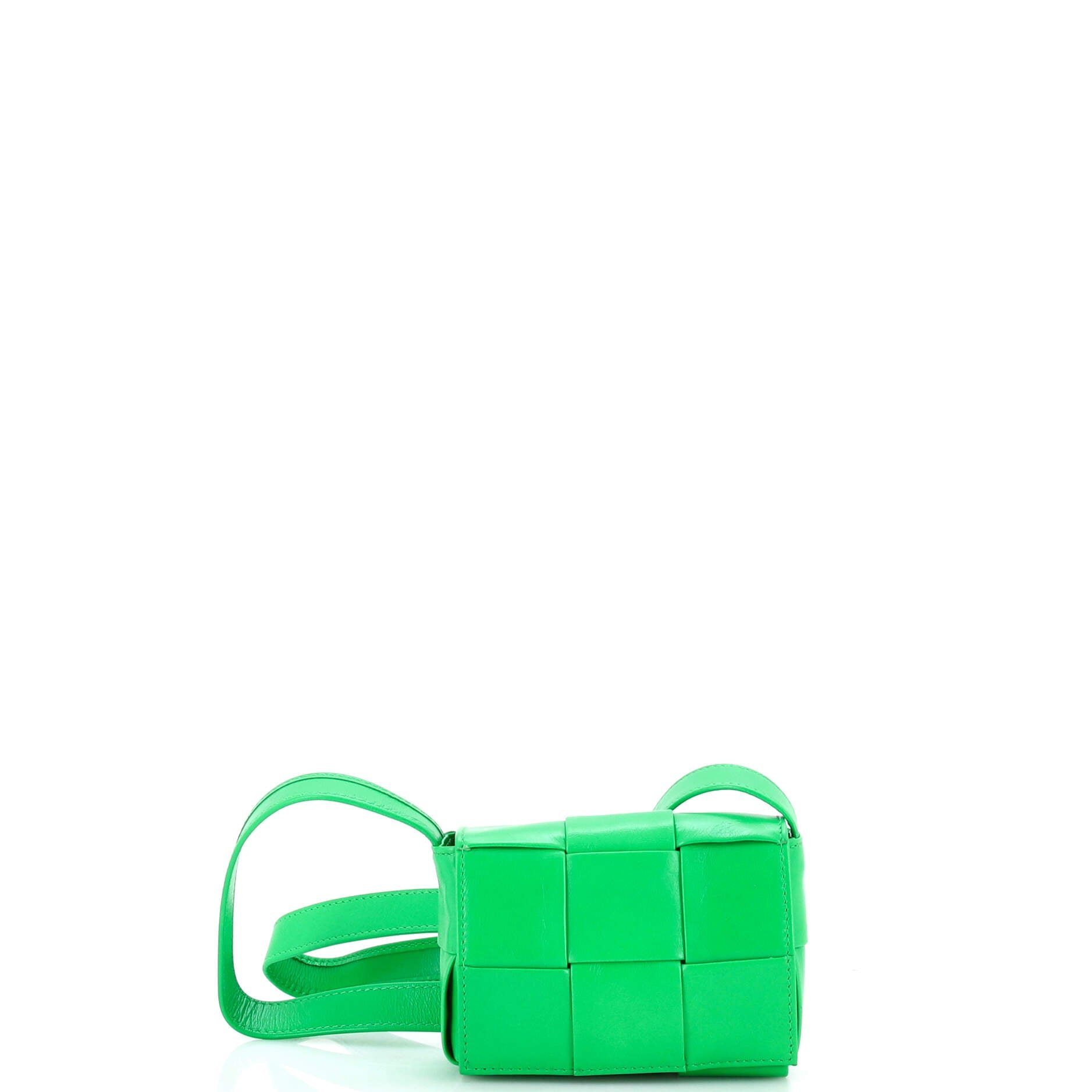 Cassette Crossbody Bag Maxi Intrecciato Leather Candy