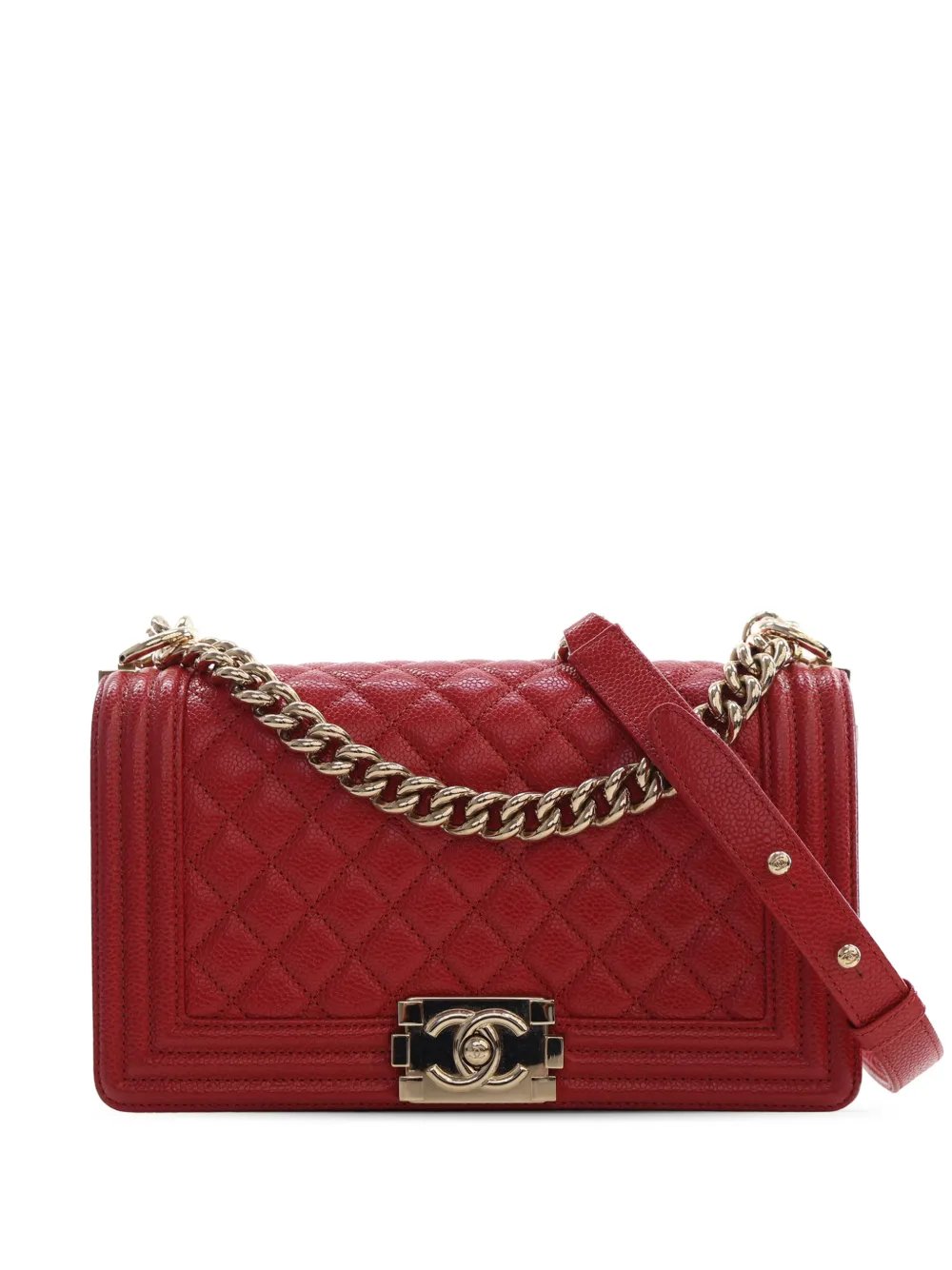 2019 Old Medium Quilted Caviar Boy Flap crossbody bag