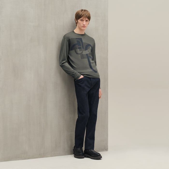 Bronze "Maillon En Calque" Crewneck Sweater