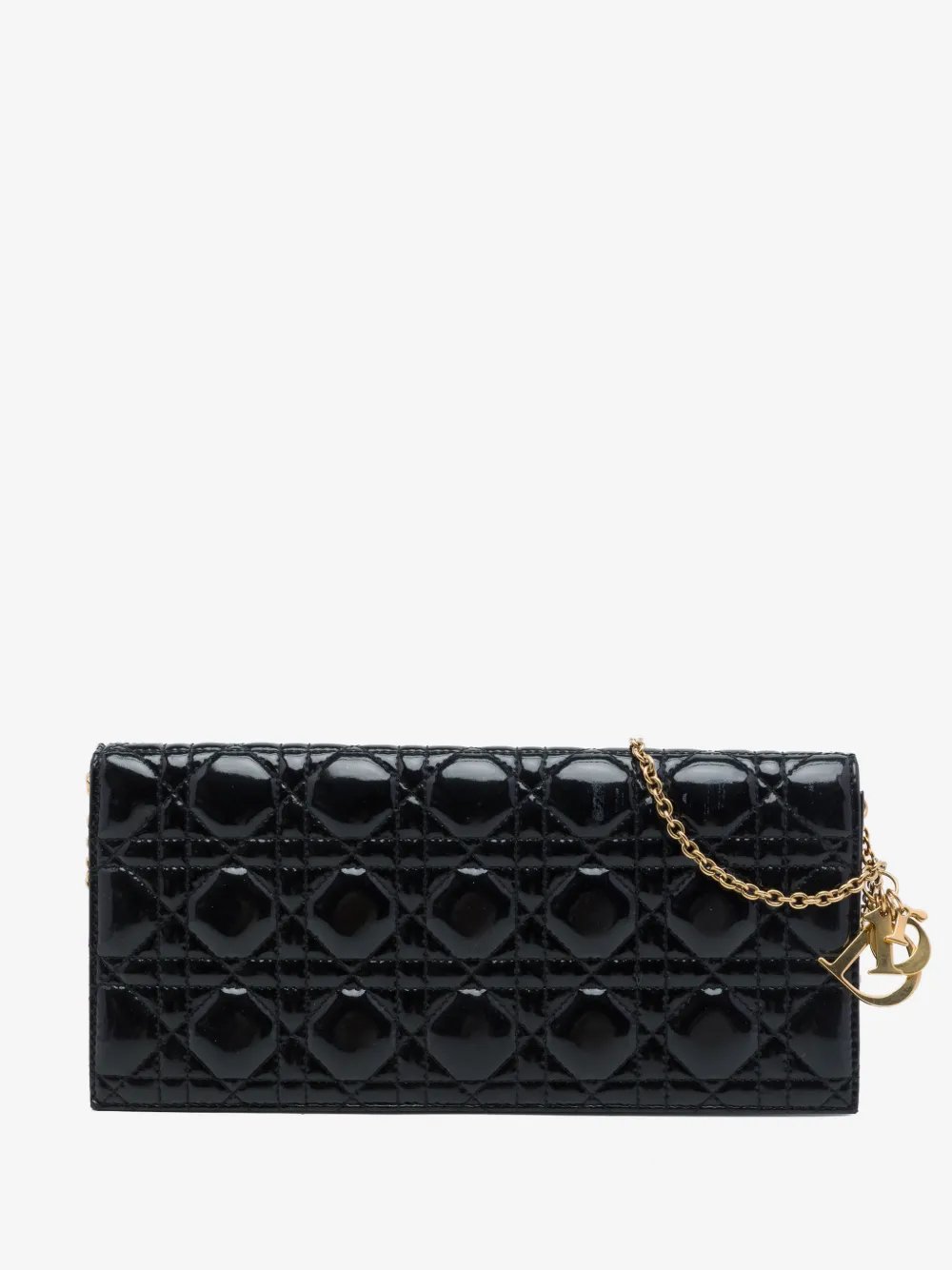 2018 Patent Cannage Lady Dior Clutch with Chain crossbody bag