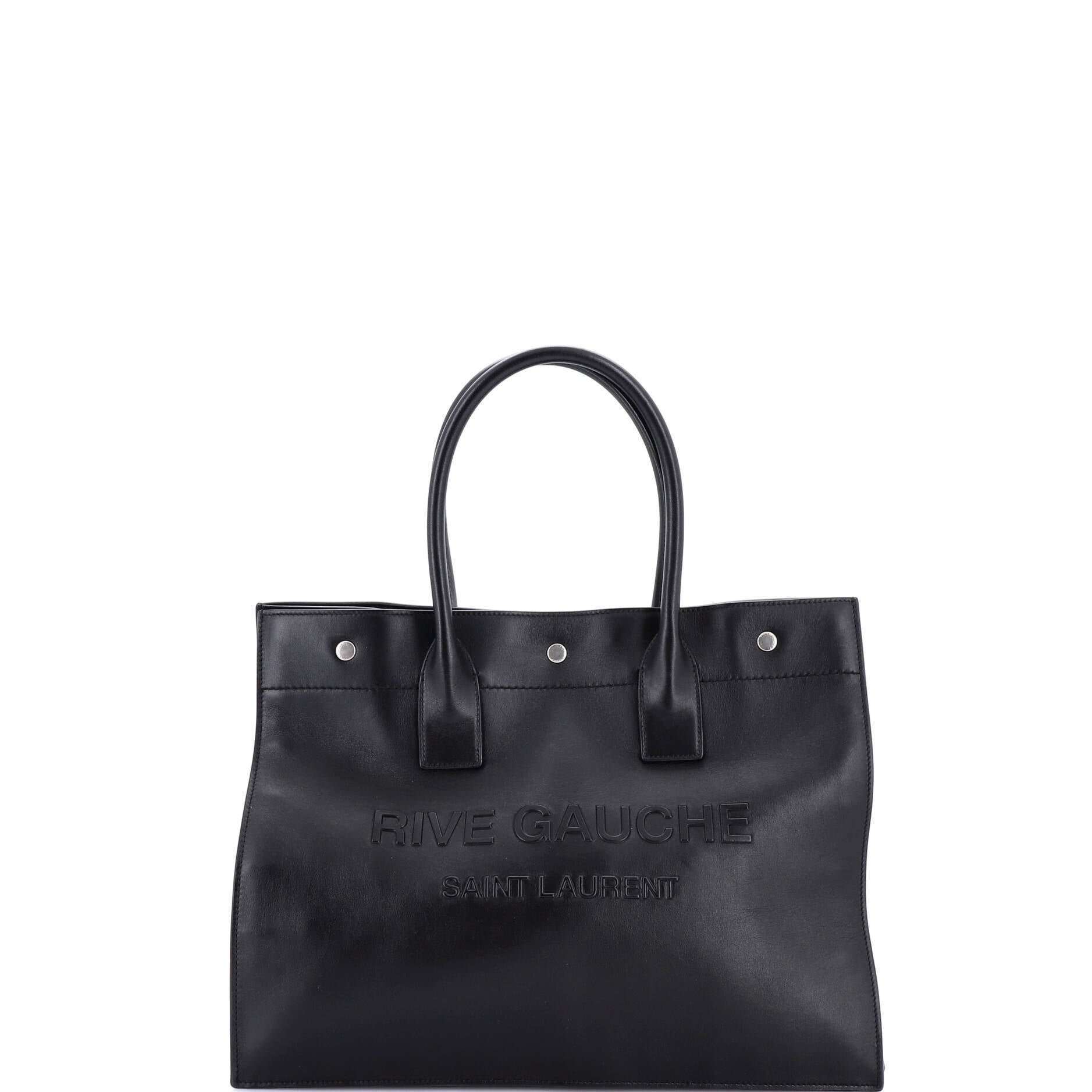Saint Laurent Rive Gauche Shopper Tote Leather Small