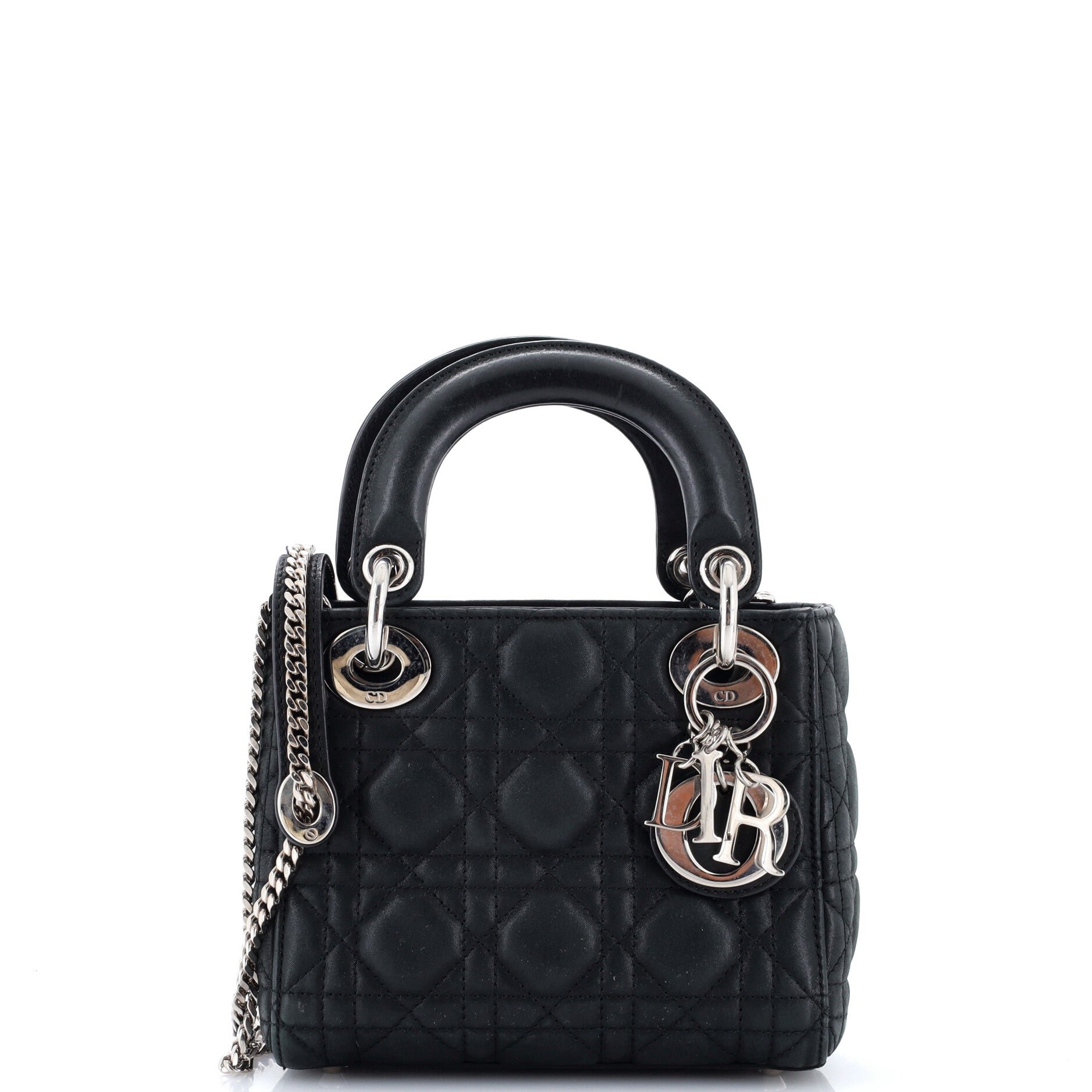 Lady Dior Chain Bag Cannage Quilt Iridescent Leather Mini