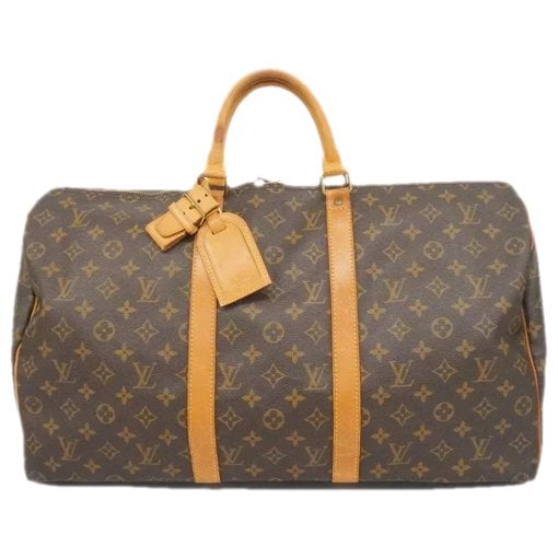 Keepall leather travel bag
