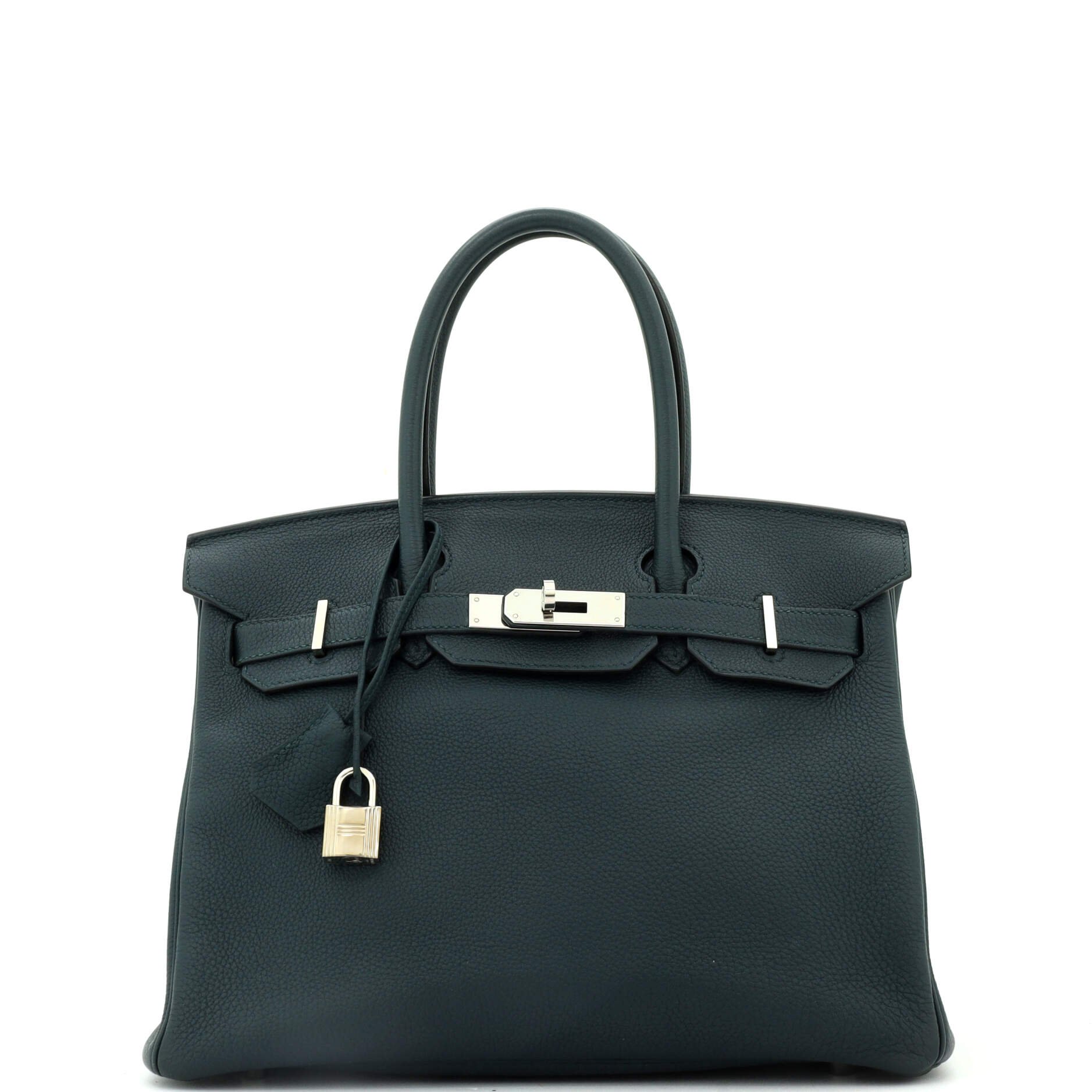 Hermes Birkin Handbag Vert Cypress Maurice with Palladium Hardware 30