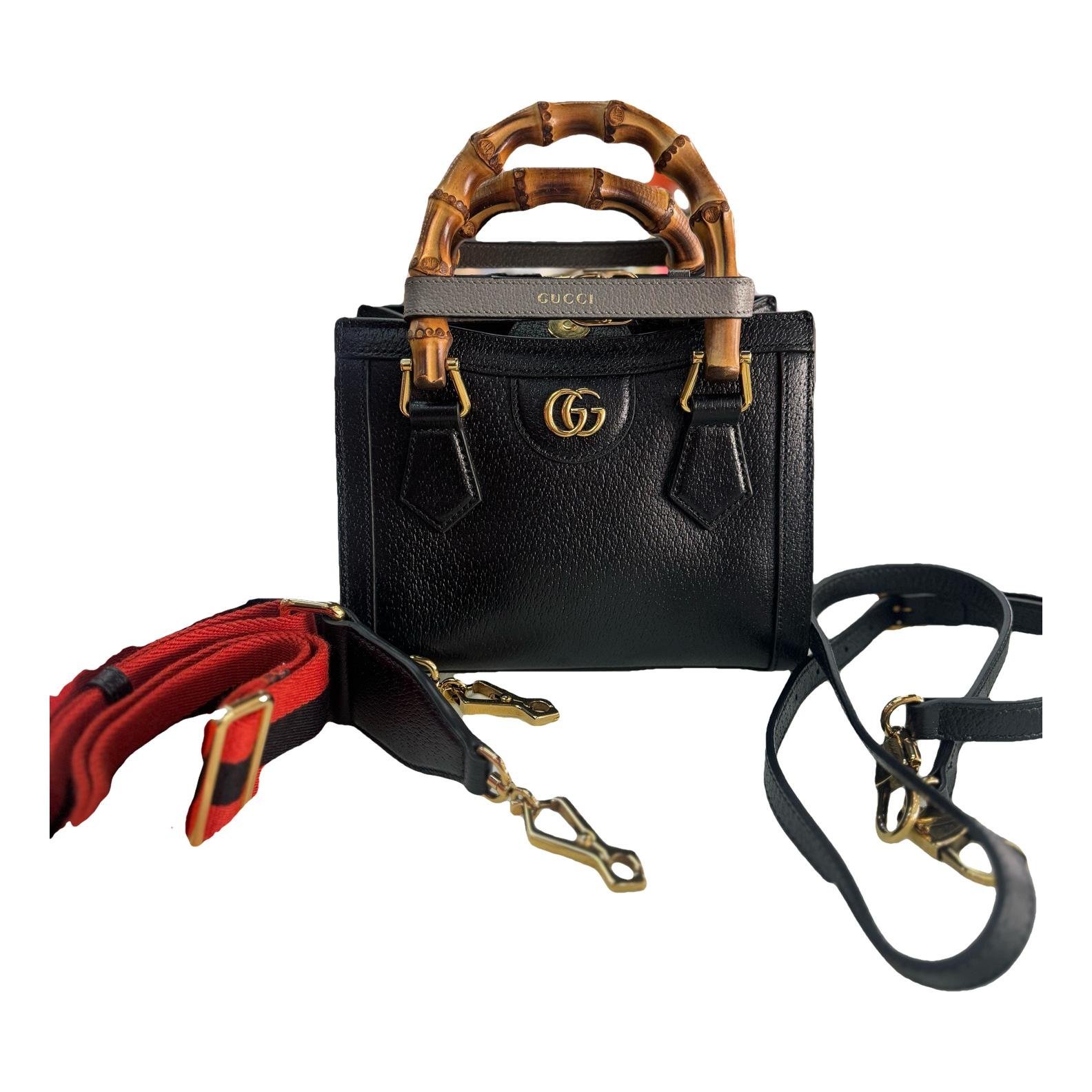 Diana Bamboo leather handbag
