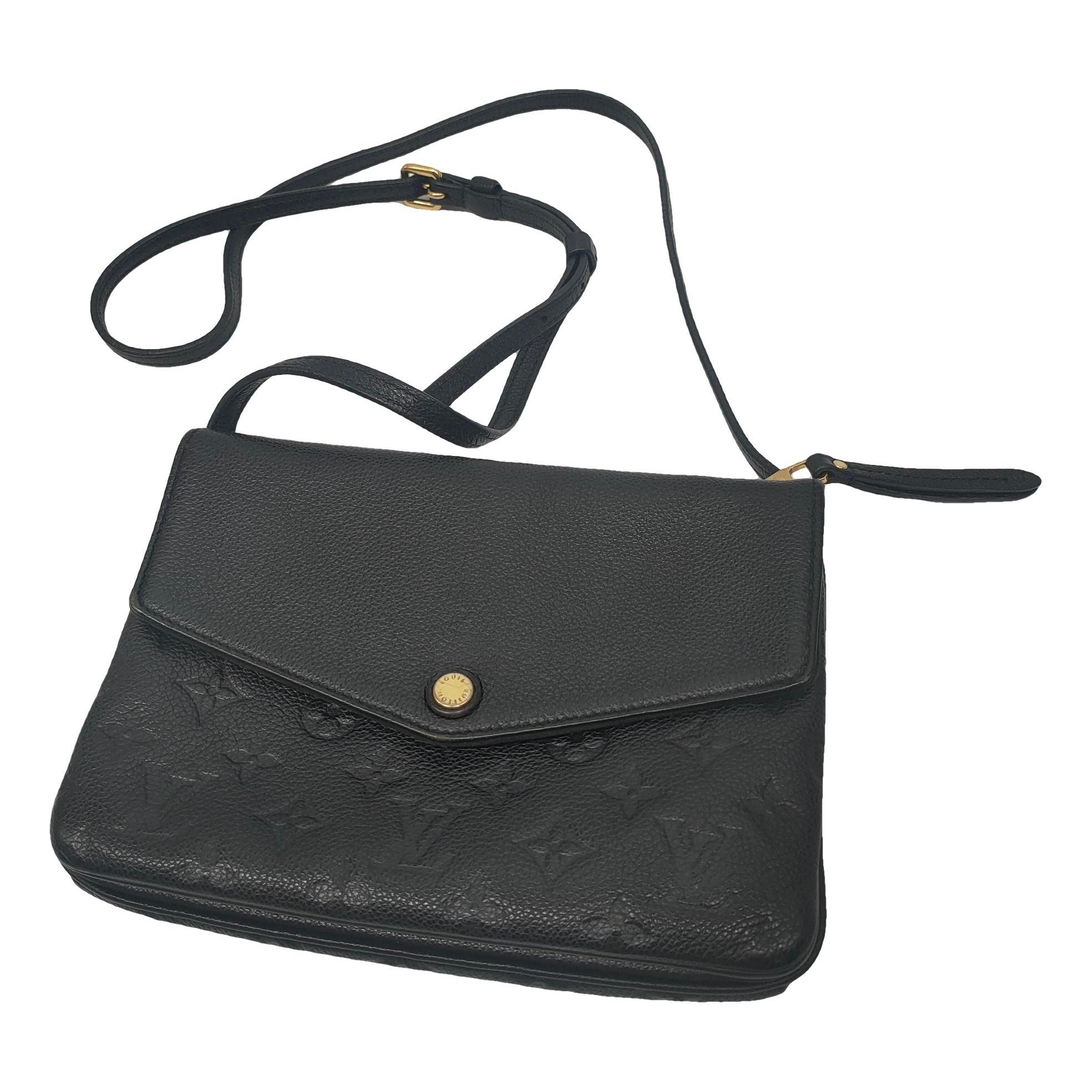 Twice leather crossbody bag