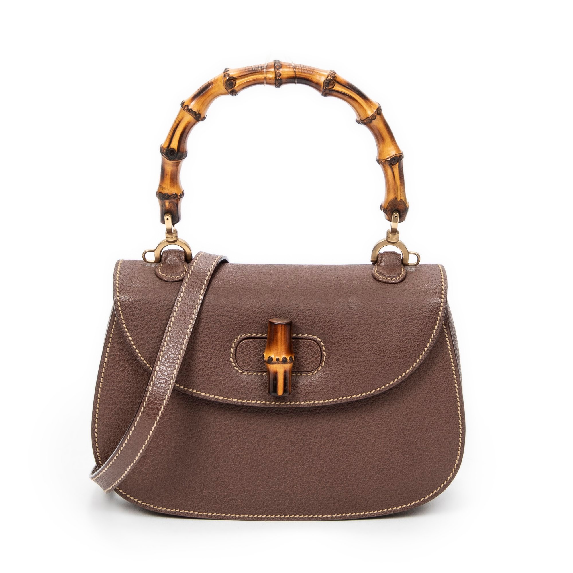 Bamboo leather handbag