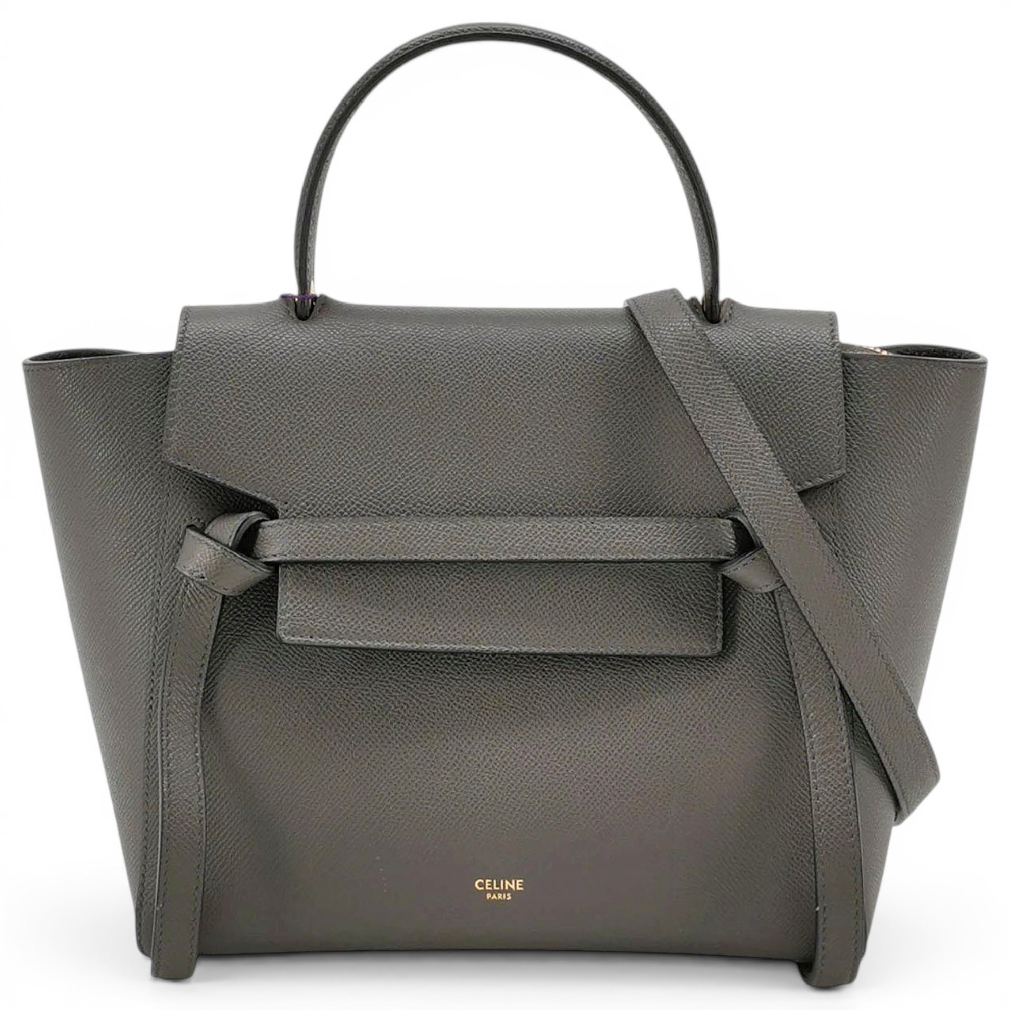 Belt leather handbag