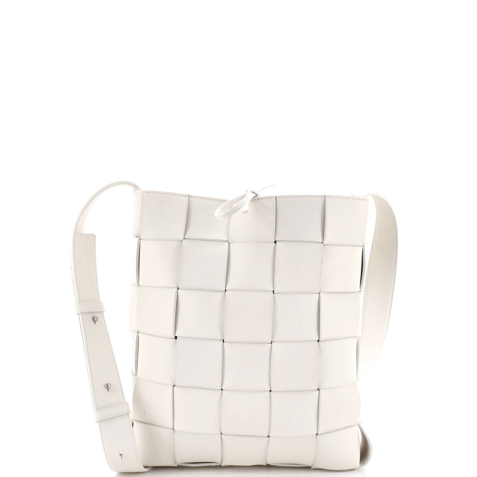 Cassette Messenger Bag Maxi Intrecciato Leather