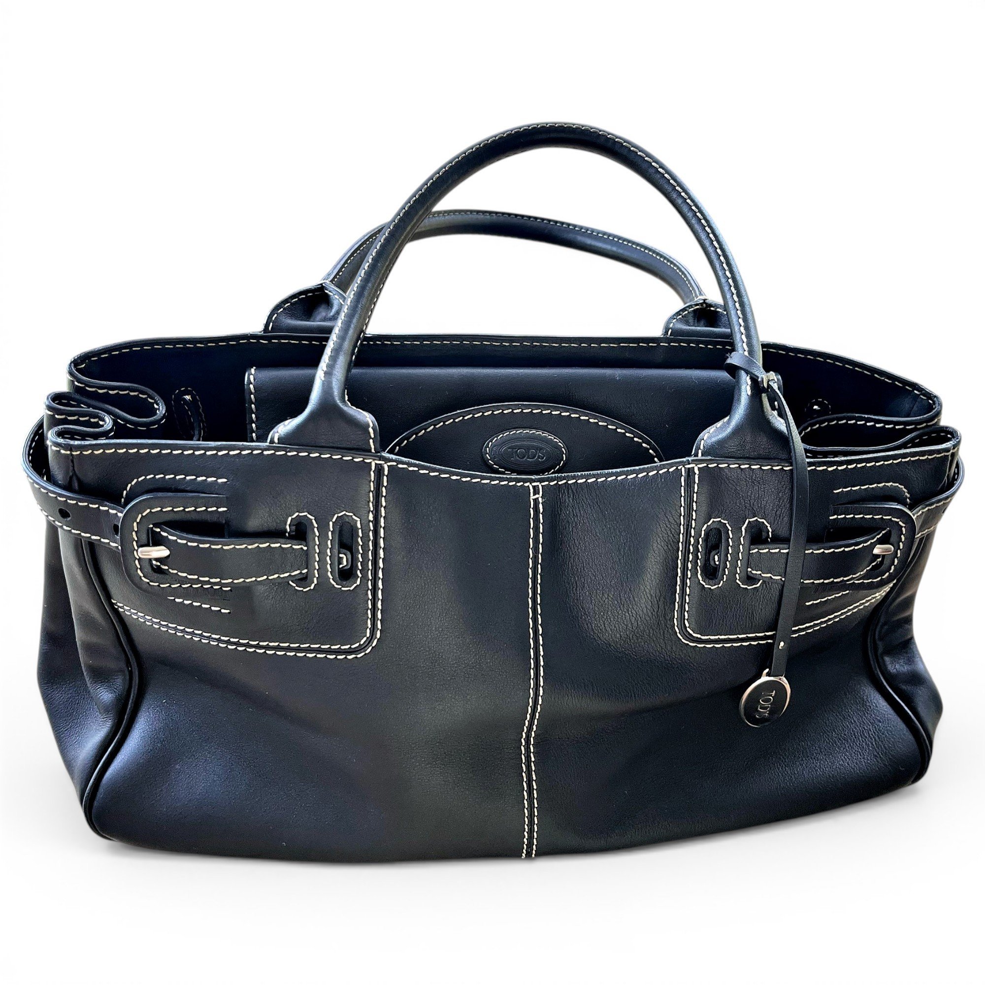 Leather bowling bag