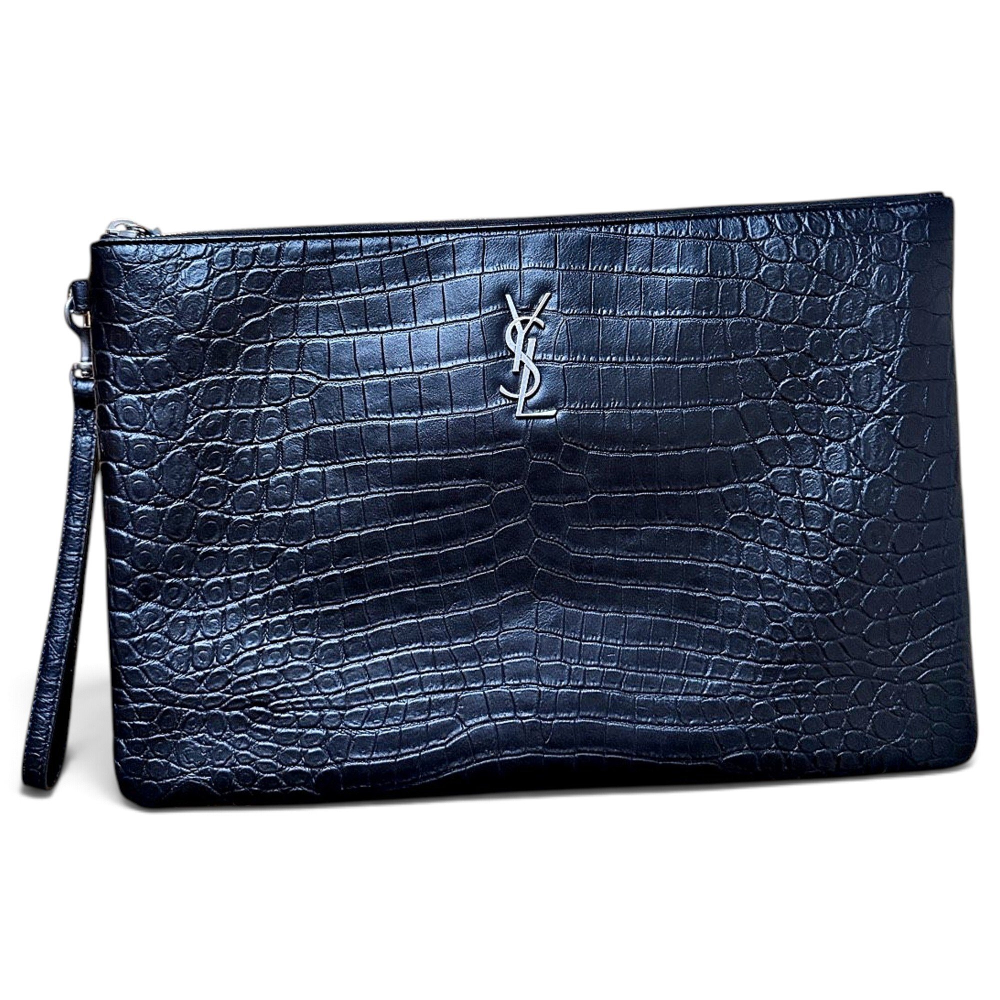 Uptown leather clutch bag