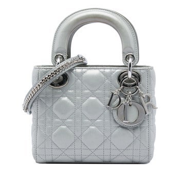 Mini Iridescent Lambskin Cannage Lady Dior