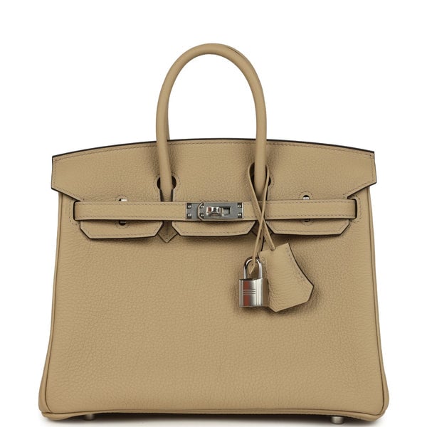 Hermes Hermes Birkin 25 Trench Togo Palladium Hardware