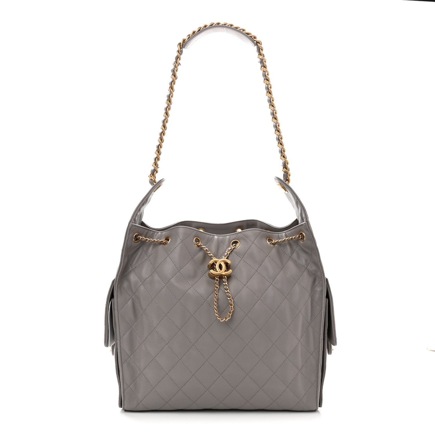Chanel Caviar Quilted Medium Chanel 25 Handbag Dark Grey