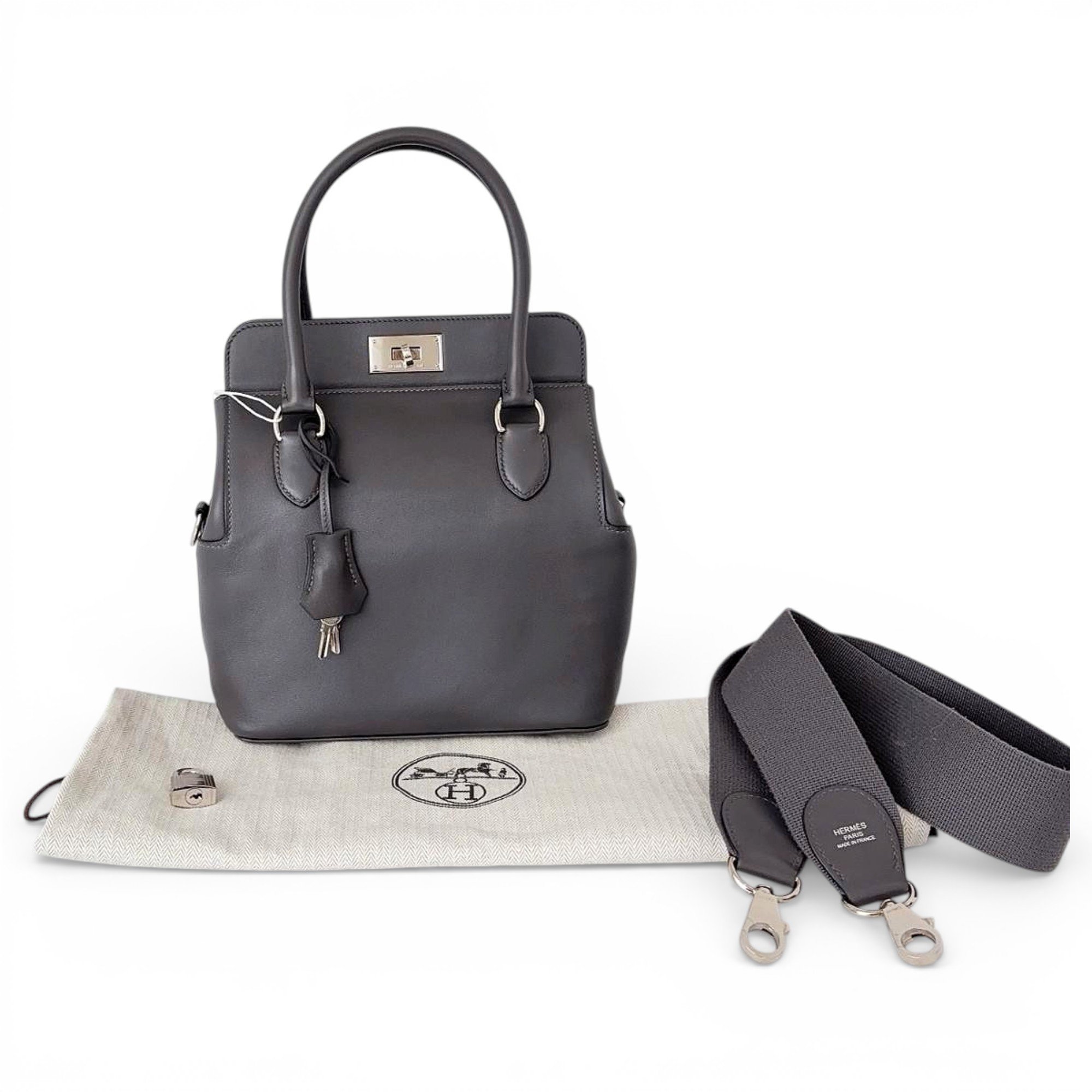 Toolbox leather handbag