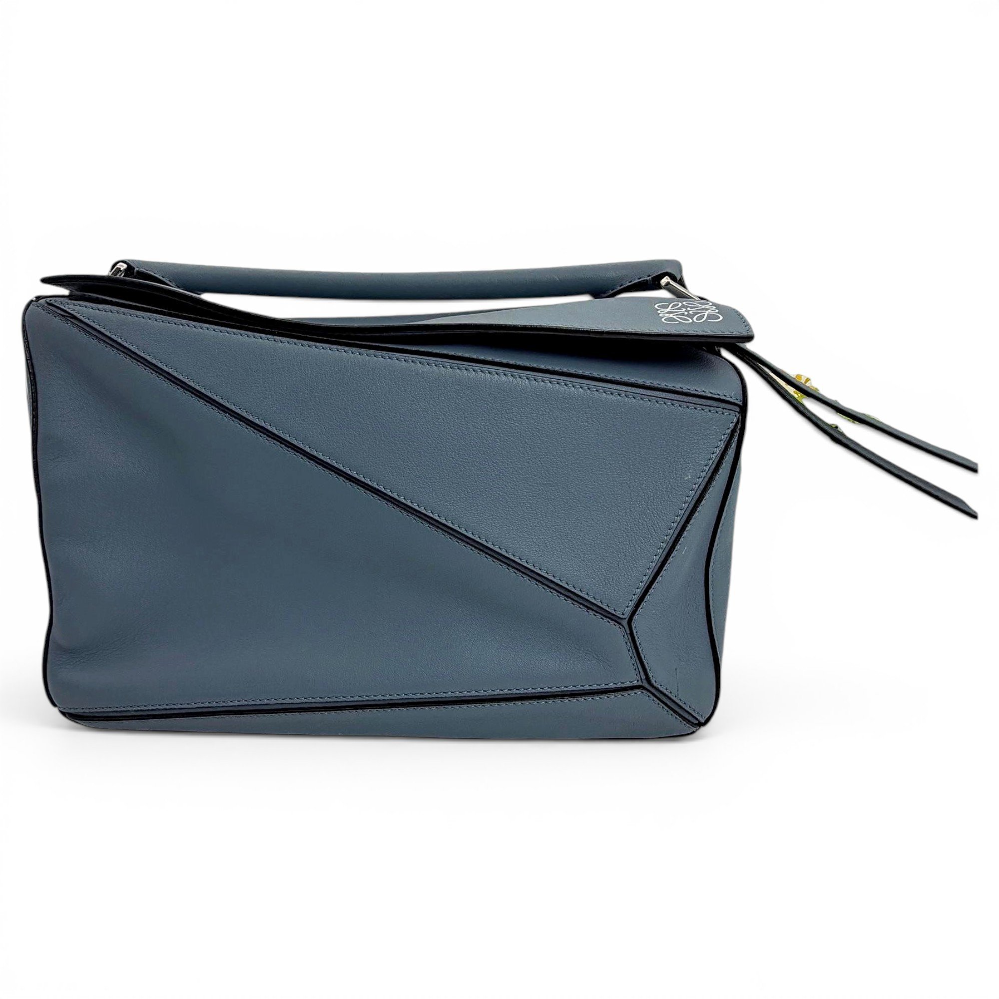 Puzzle leather handbag